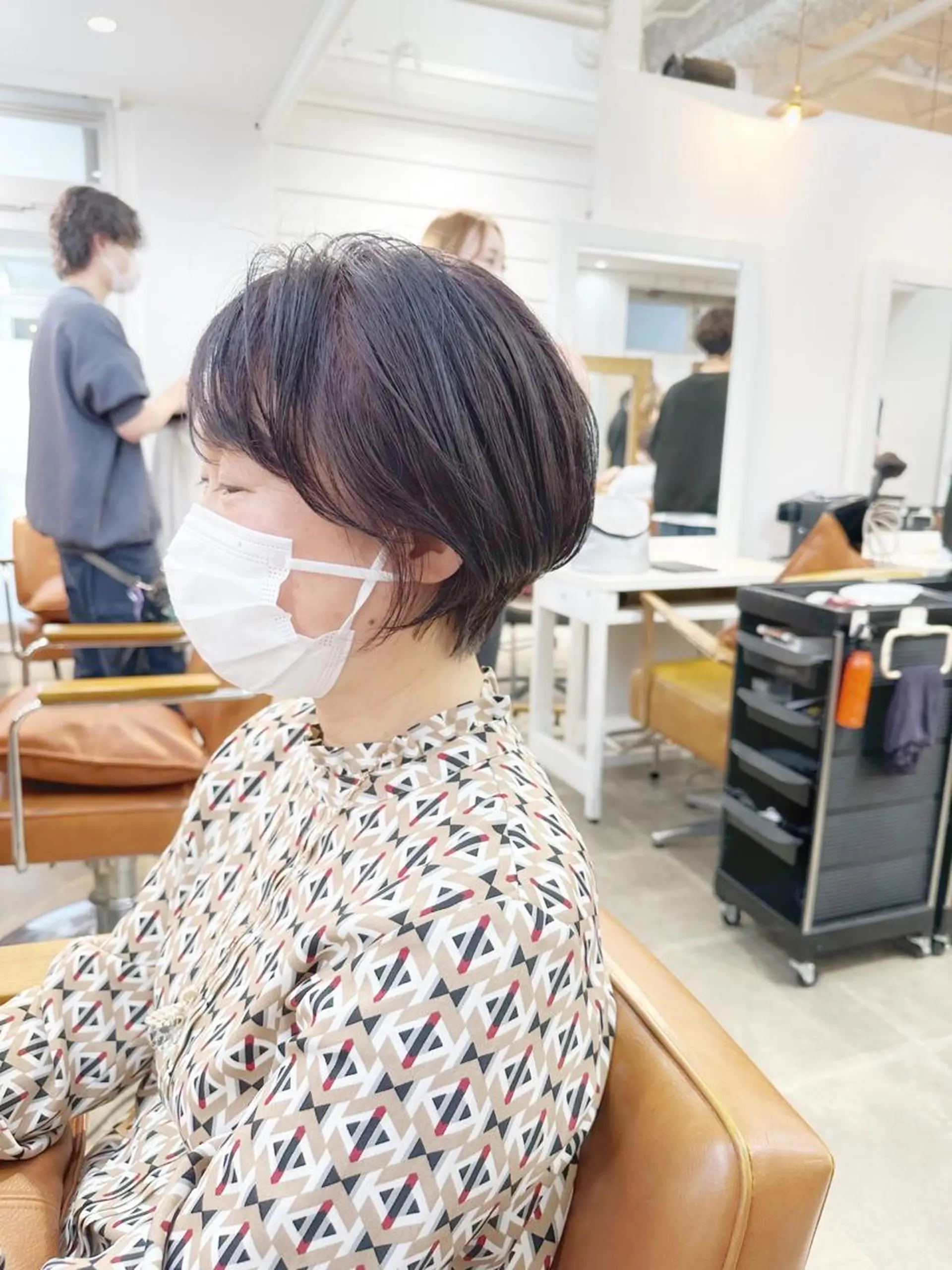 ショート ショートボブ ショートレイヤー ハンサムショート 丸みショート ボブ カット newline銀座所属・銀座ショート/ 大人ショート/金子涼のヘアスタイル