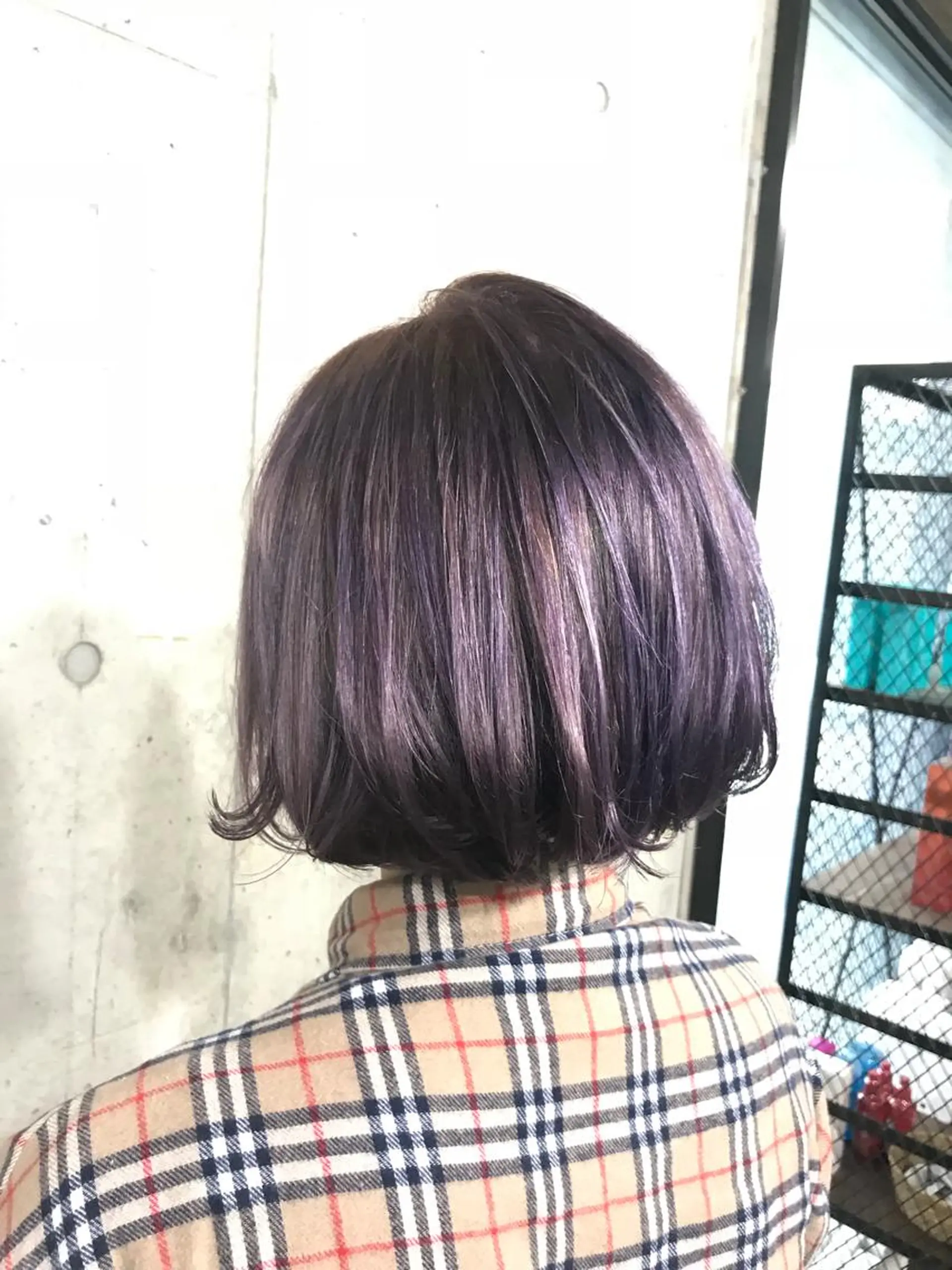 ショート カラー パーマ ヘアアレンジ メンズ キッズ ネイル マツエク・マツパ パープルカラー パープル サロンドミルク 原宿のヘアスタイル