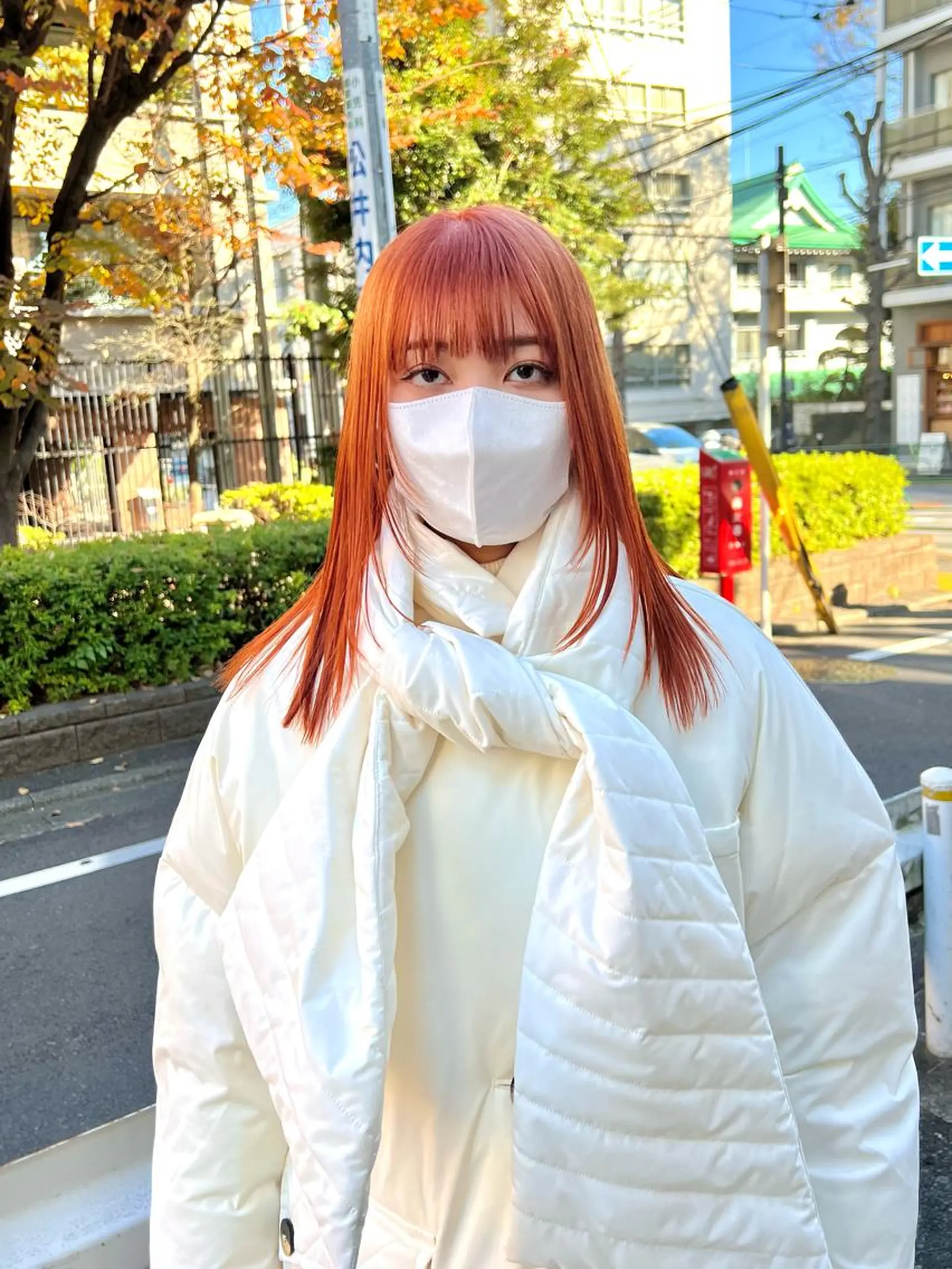 セミロング カラー カット ヘアカラー 木村陸弥 透明感/赤み消しのヘアスタイル