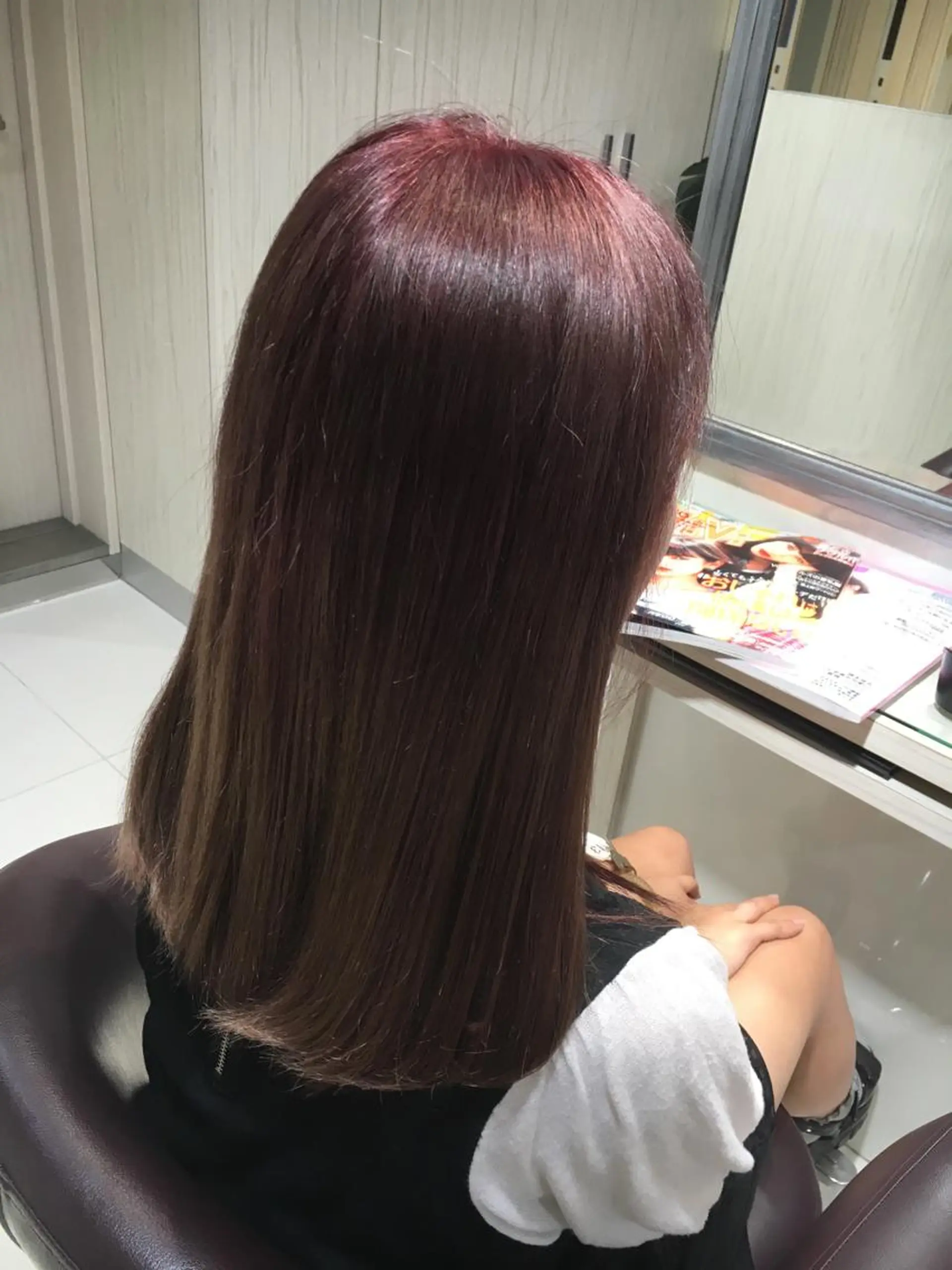 ミディアム セミロング ロング カラー ピンクカラー ✨艶髪✨透明感✨ 山内大樹のヘアスタイル