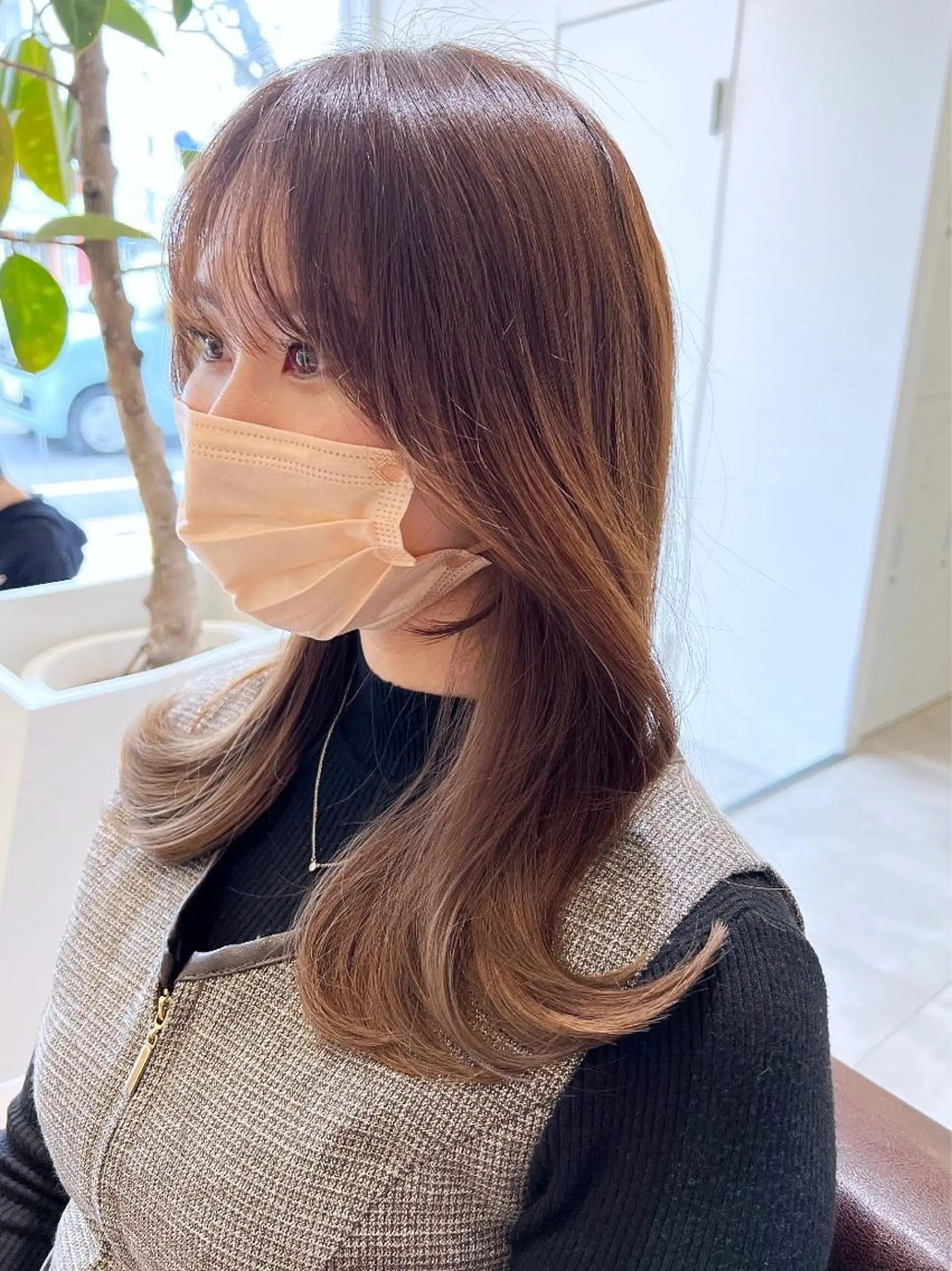 セミロング カラー カット ヘアカラー 韓国ヘア×髪質改善 /yoshikaのヘアスタイル