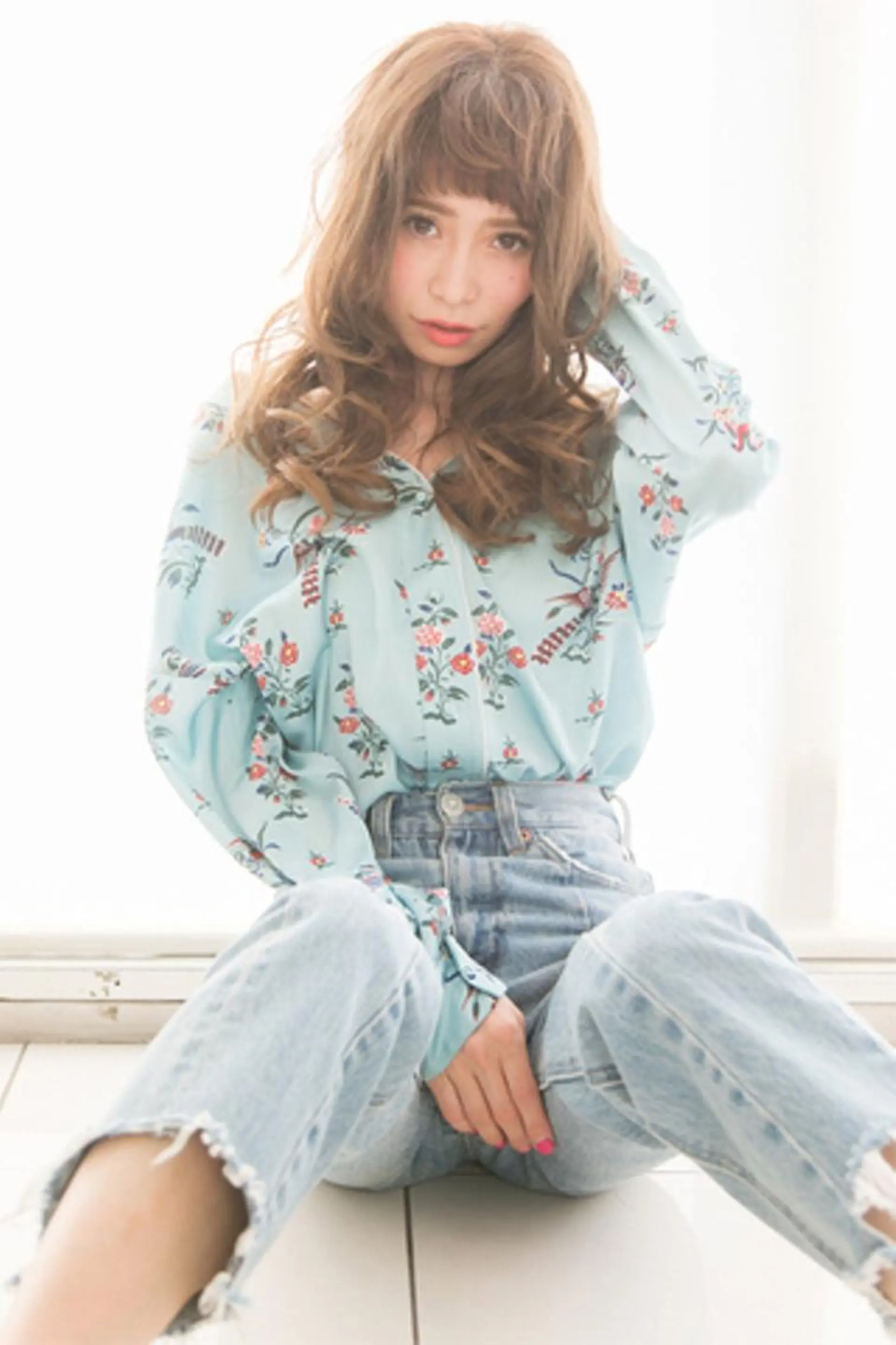 セミロング 【公式】amble luxe池袋東口💛のヘアスタイル