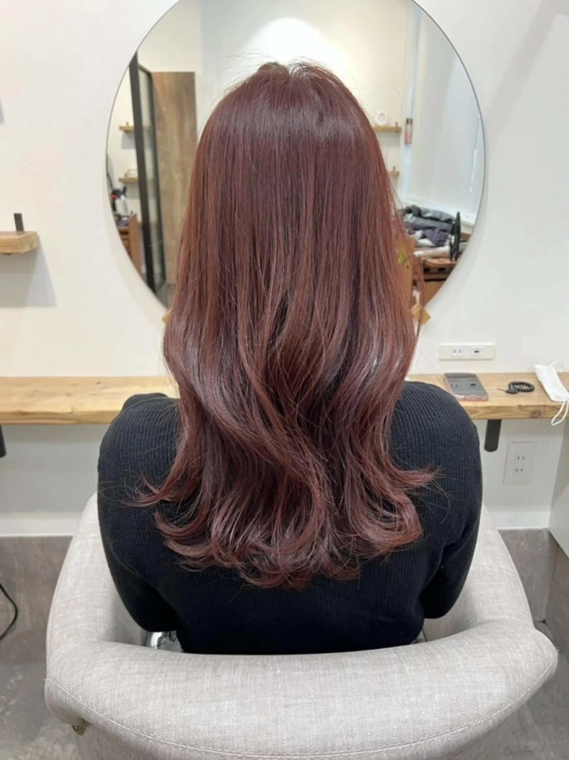 ロング カラー カシス ピンクカラー カット ヘアカラー トリートメント Nao ナオのヘアスタイル