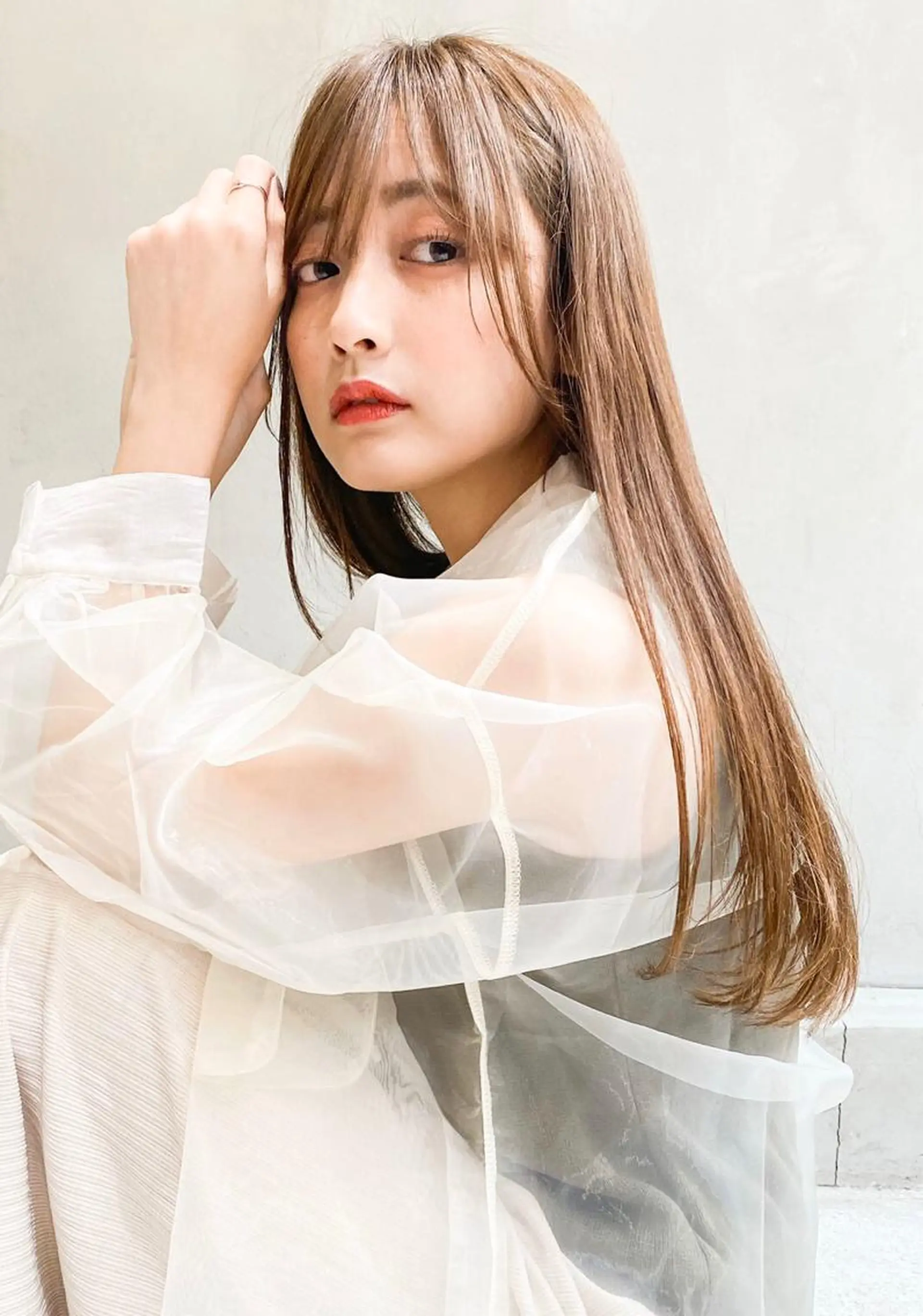 セミロング カラー 💘透明感カラー💘 沖本 将宏のヘアスタイル
