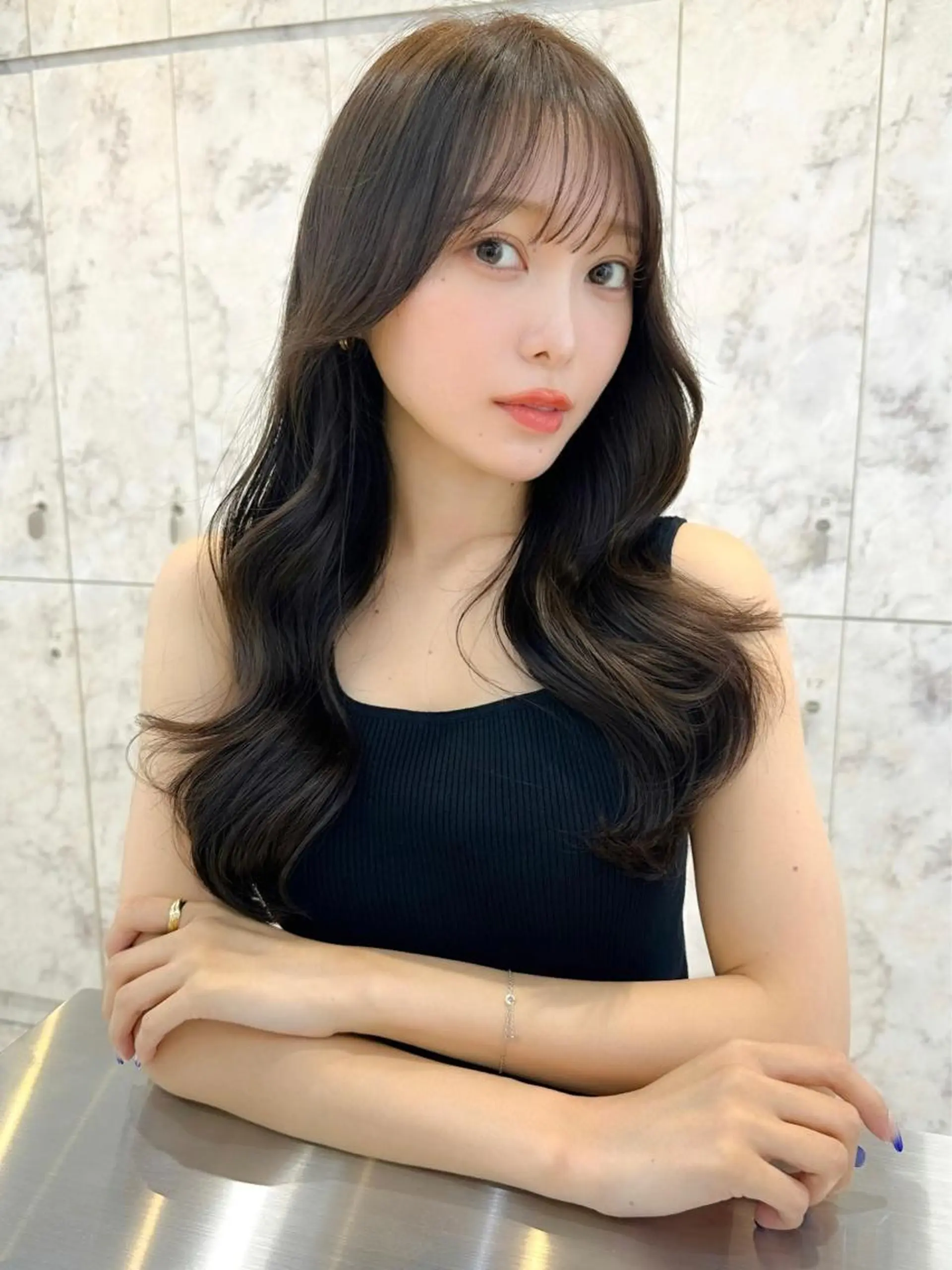 セミロング カラー 髪質改善サロン Sea shinjuku 新宿南口【シー シンジュク】所属・髪質改善/韓国ヘア レイヤー/新宿/ロミのヘアスタイル