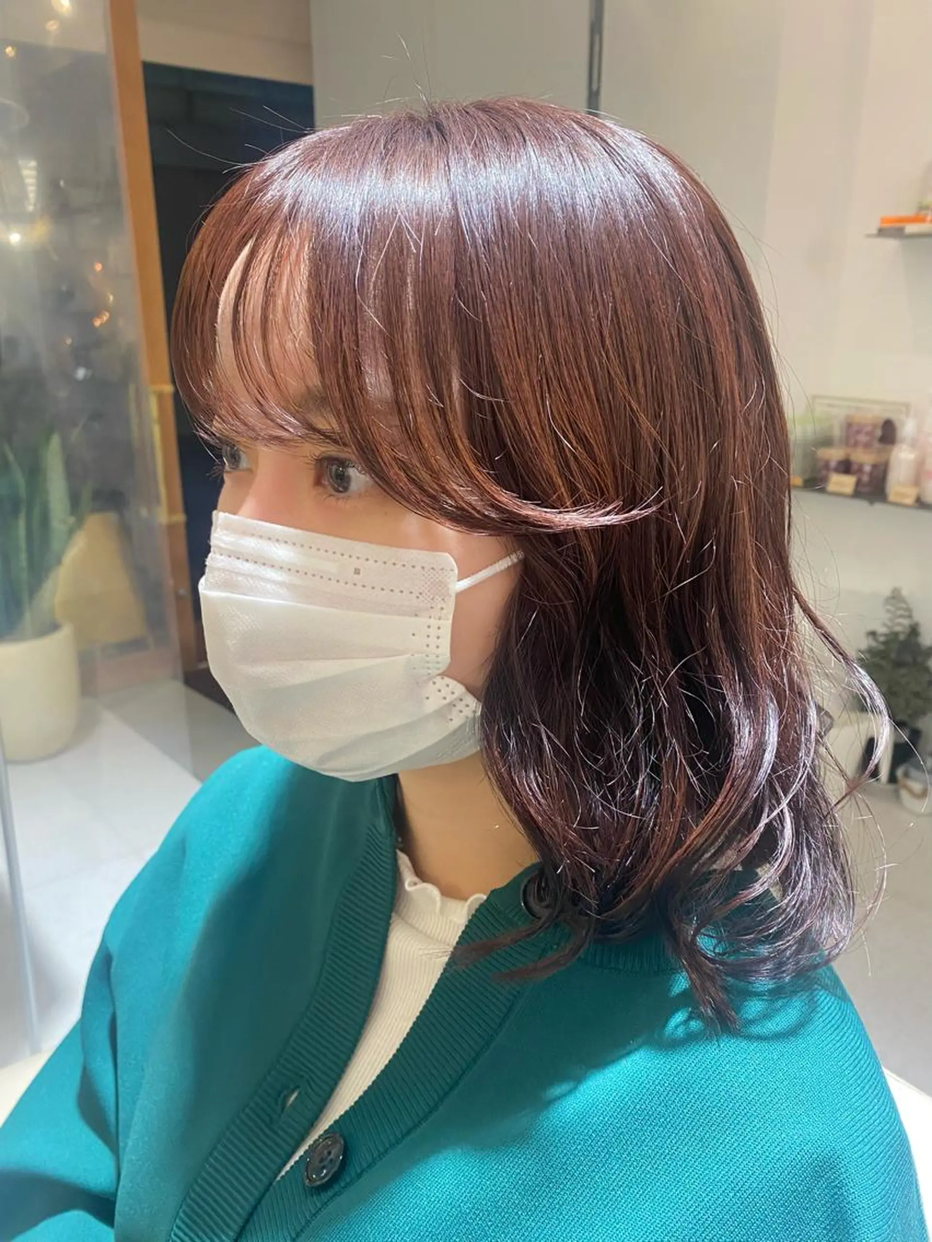 ミディアム カラー カット 安永 涼のヘアスタイル