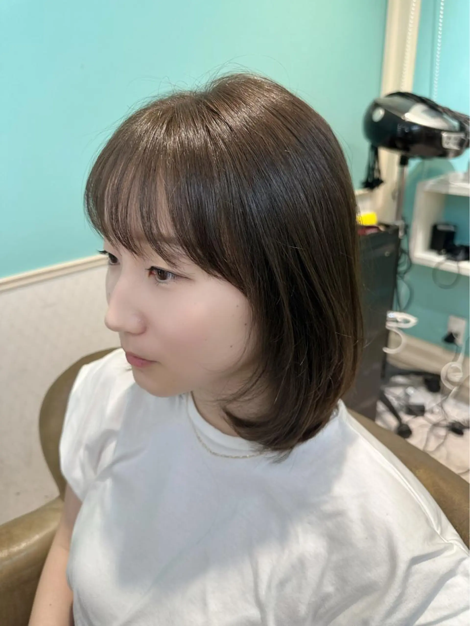 ミディアム カット ヘアカラー トリートメント ヘアセット 銀座副店長/レイヤー /韓国ヘア/髪質改善のヘアスタイル