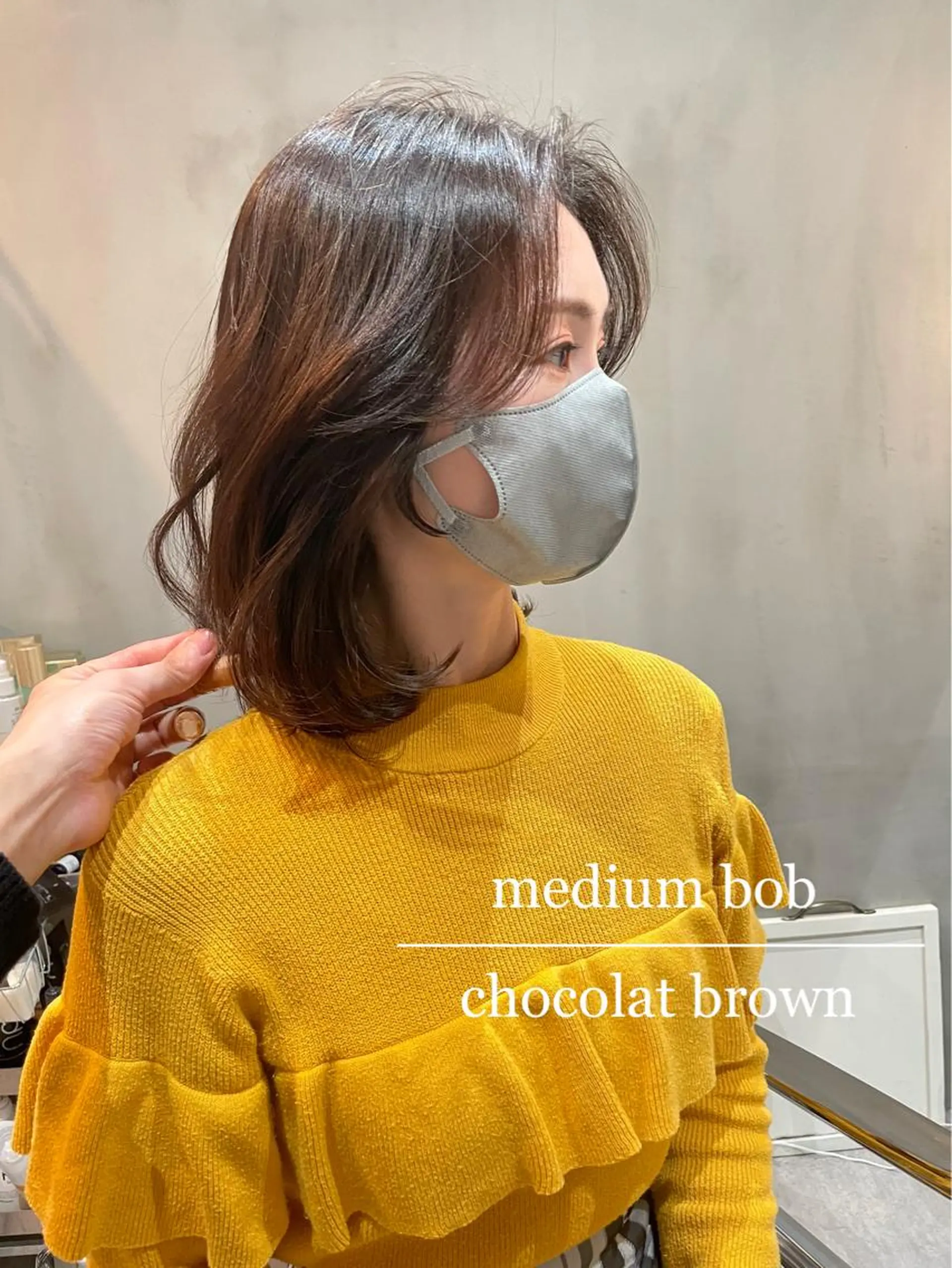 ミディアム ボブ 韓国風ヘア LOMA🇰🇷 銀座のヘアスタイル