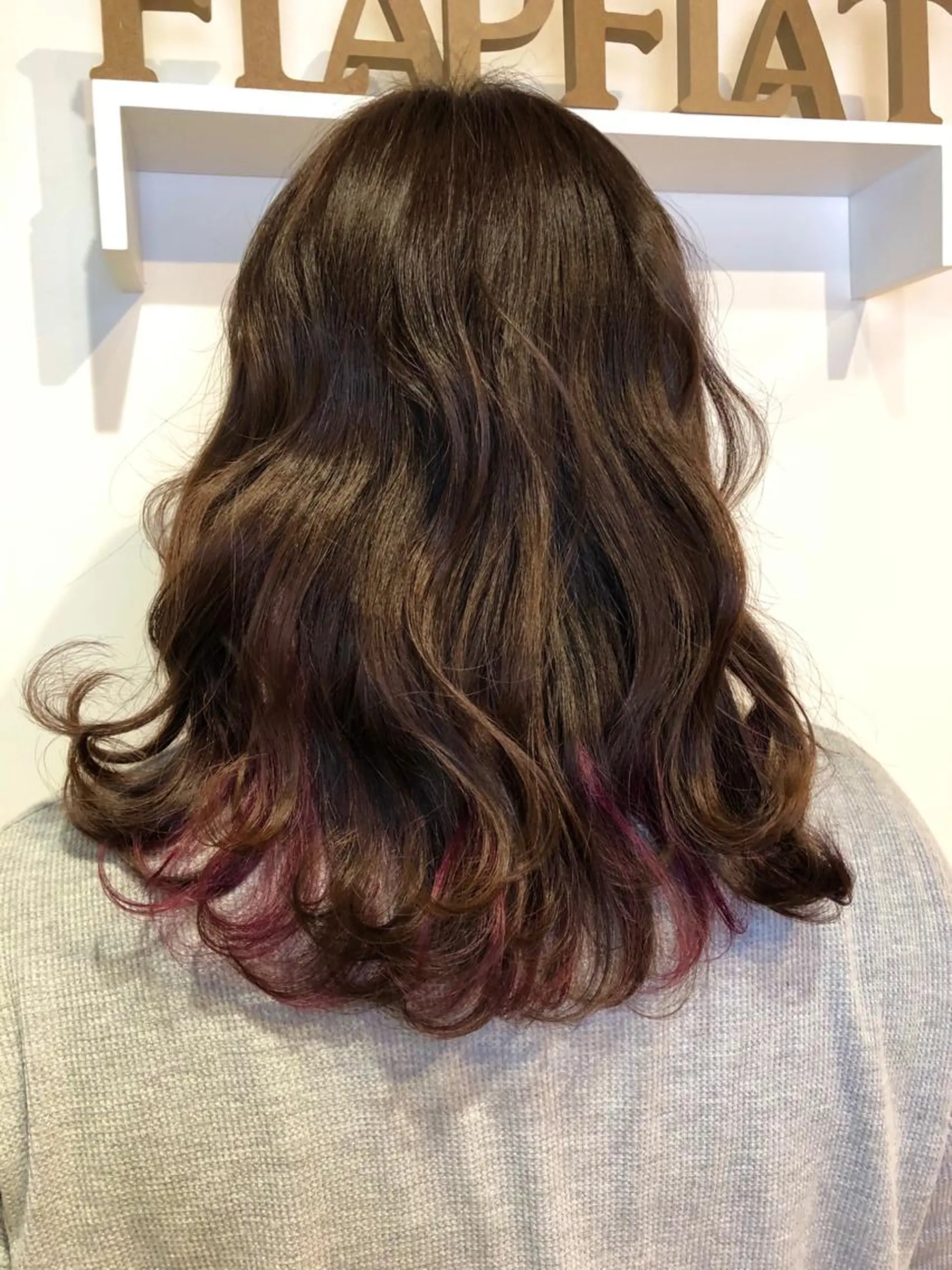 セミロング カラー カット ヘアカラー トリートメント 青野 文香のヘアスタイル