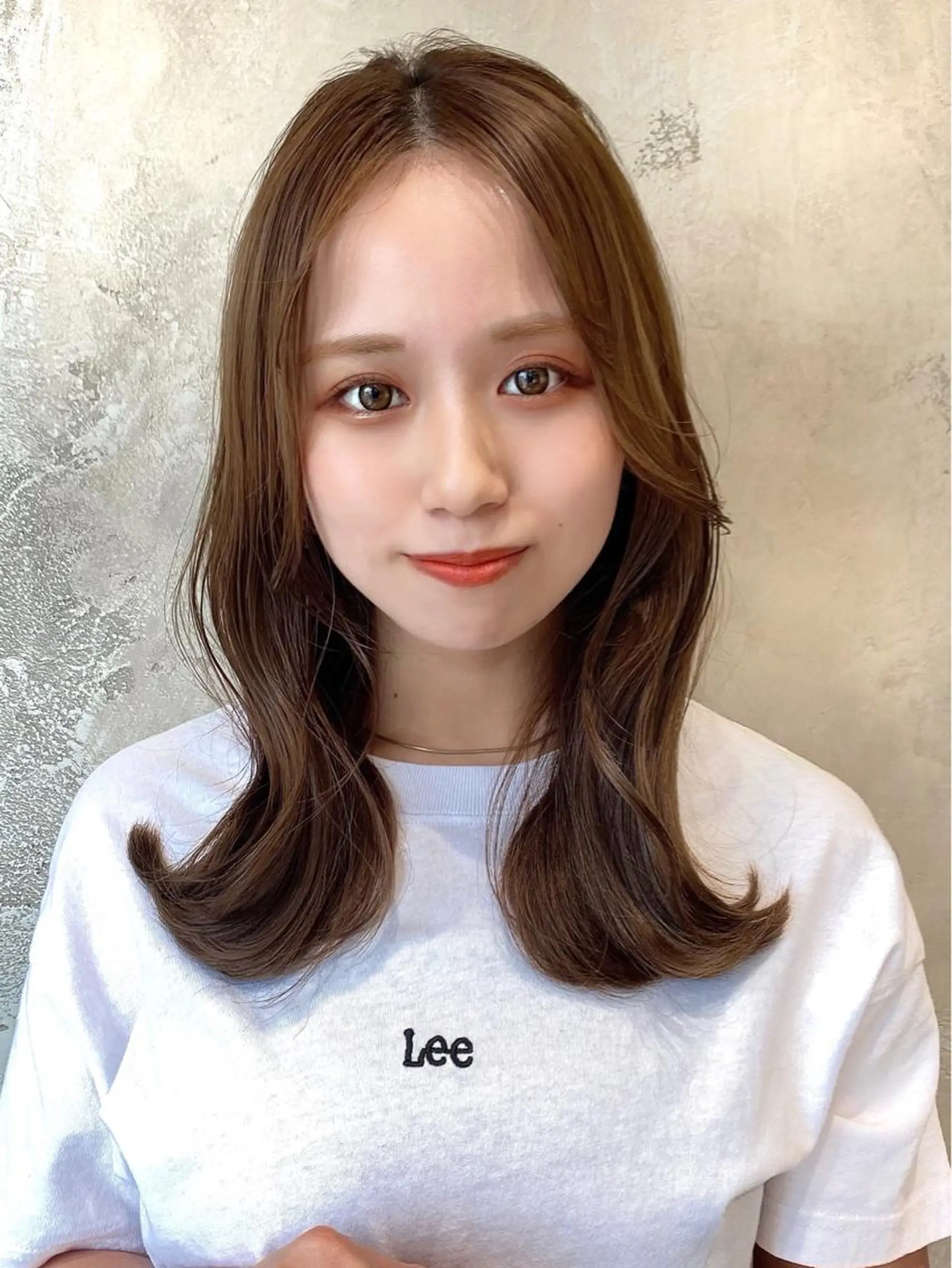 セミロング カラー ベージュカラー ブラウンカラー ブラウンベージュ くびれヘア 顔周りカット カット ヘアカラー トリートメント 顔周り/くびれヘア 韓国ヘア💕風間るなのヘアスタイル