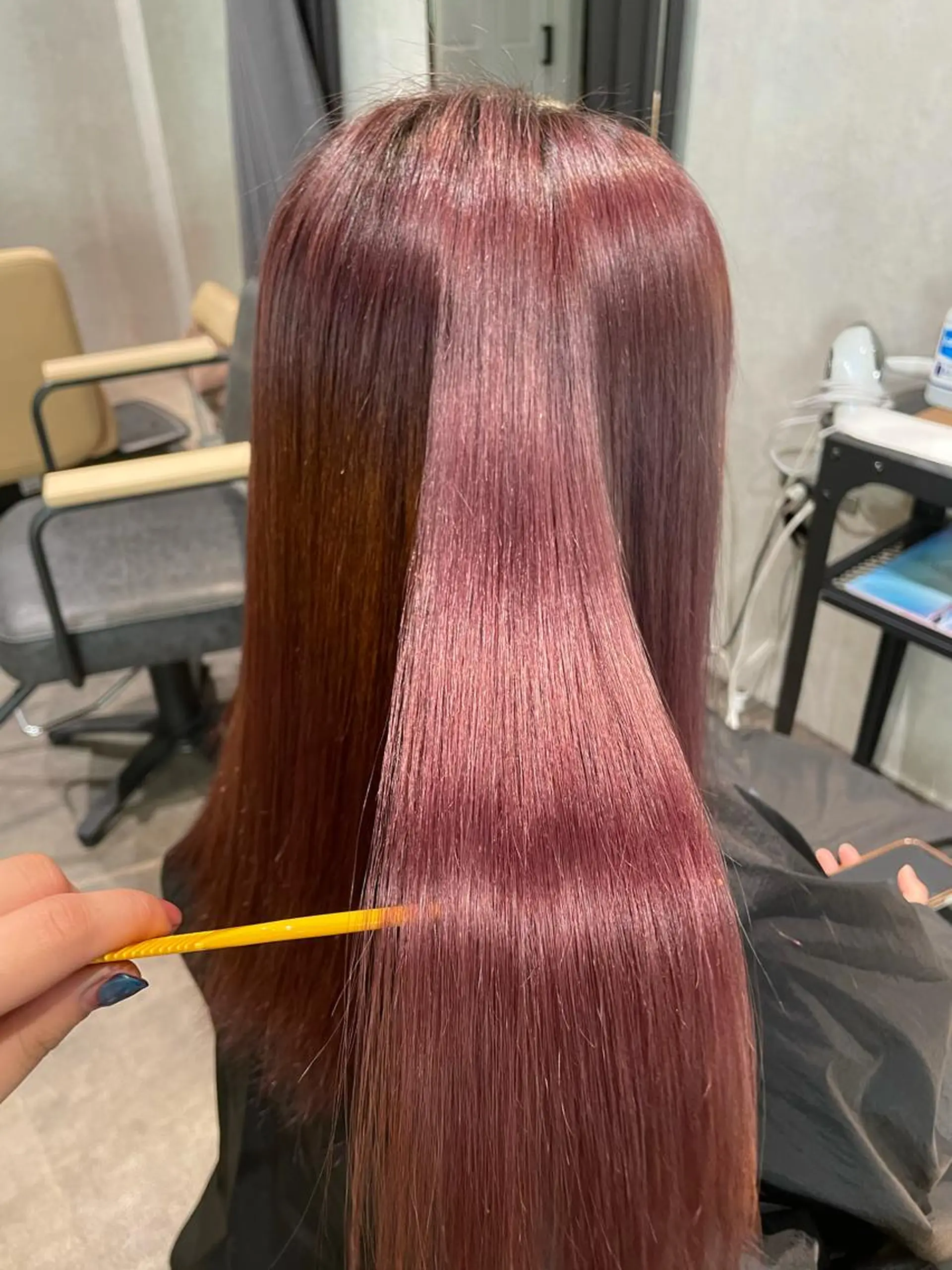 ロング カラー ブリーチ ケアブリーチ ピンクカラー ヘアカラー ナチュラル透明感🌱 小山美樹子のヘアスタイル