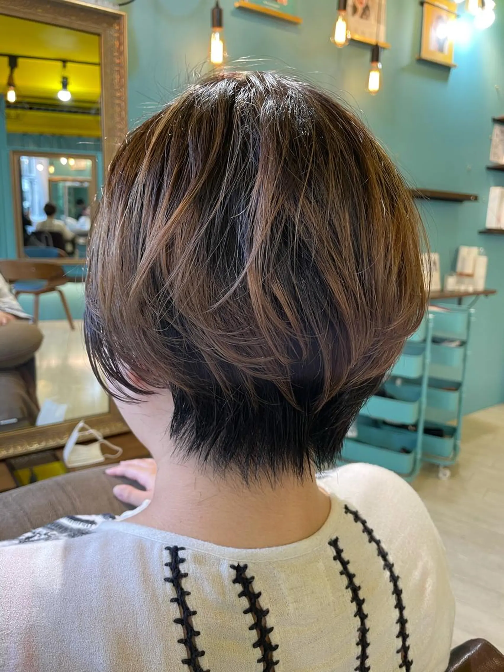 ショート ハンサムショート ハイライト ショートヘア ヘアカラー トリートメント Share  Salon  Reco【GARDEN】所属・末石 智のヘアスタイル