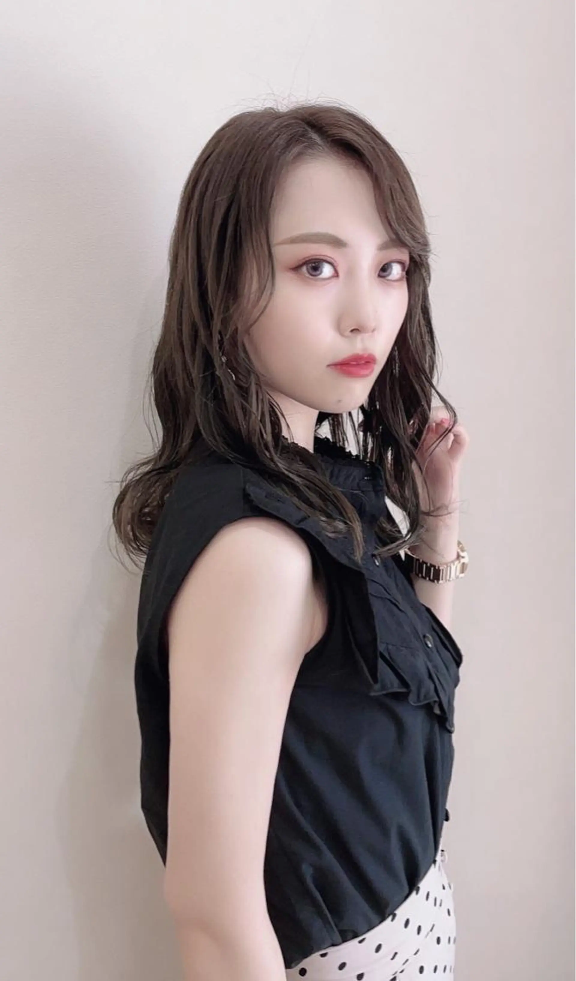 セミロング カラー 佐々木 政徳のヘアスタイル