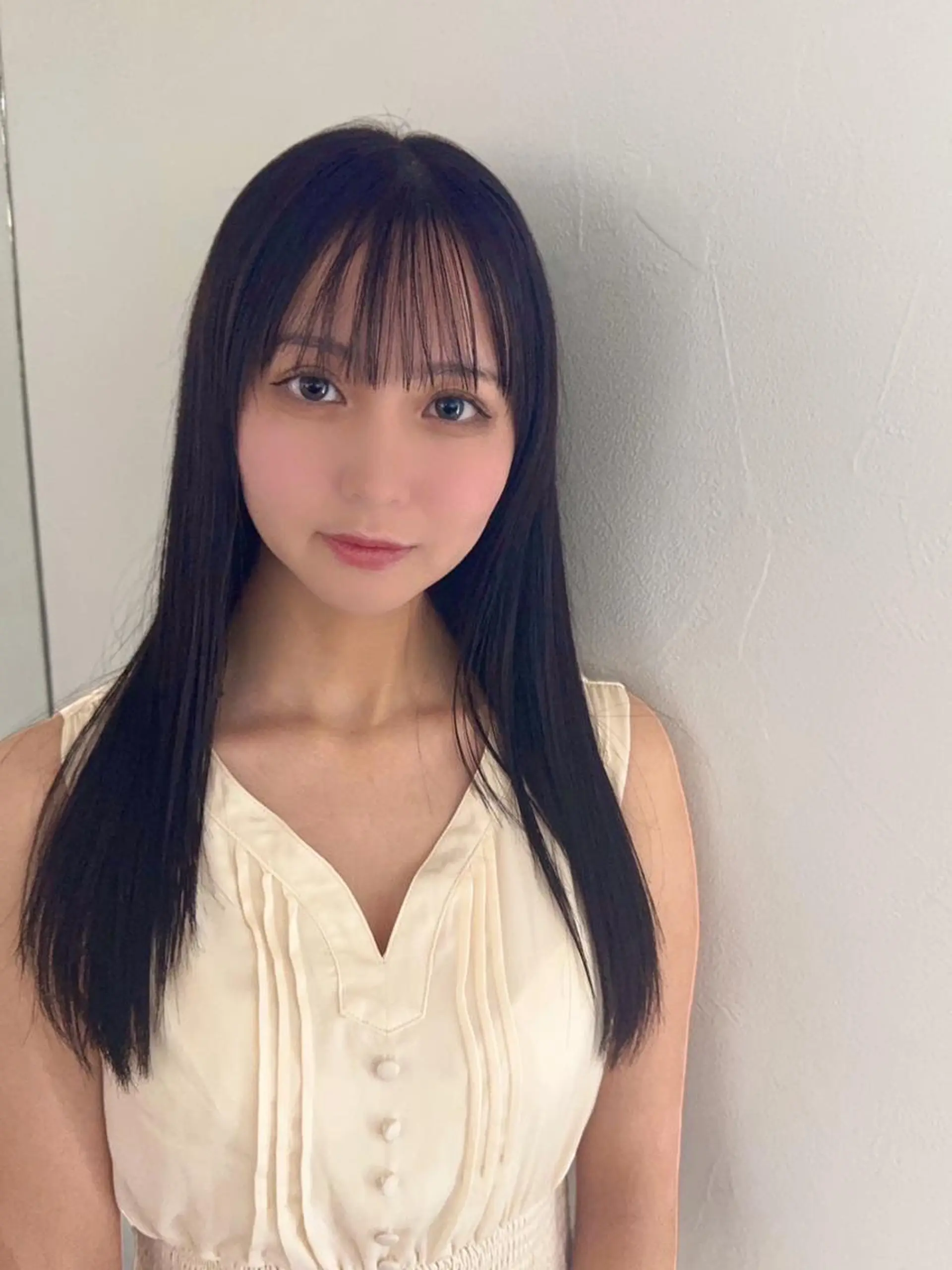 ロング ボブ くびれヘア 顔まわりレイヤー ハイライト 髪質改善 カット 縮毛矯正 トリートメント 髪質改善TABATA YUUKI 表参道のヘアスタイル