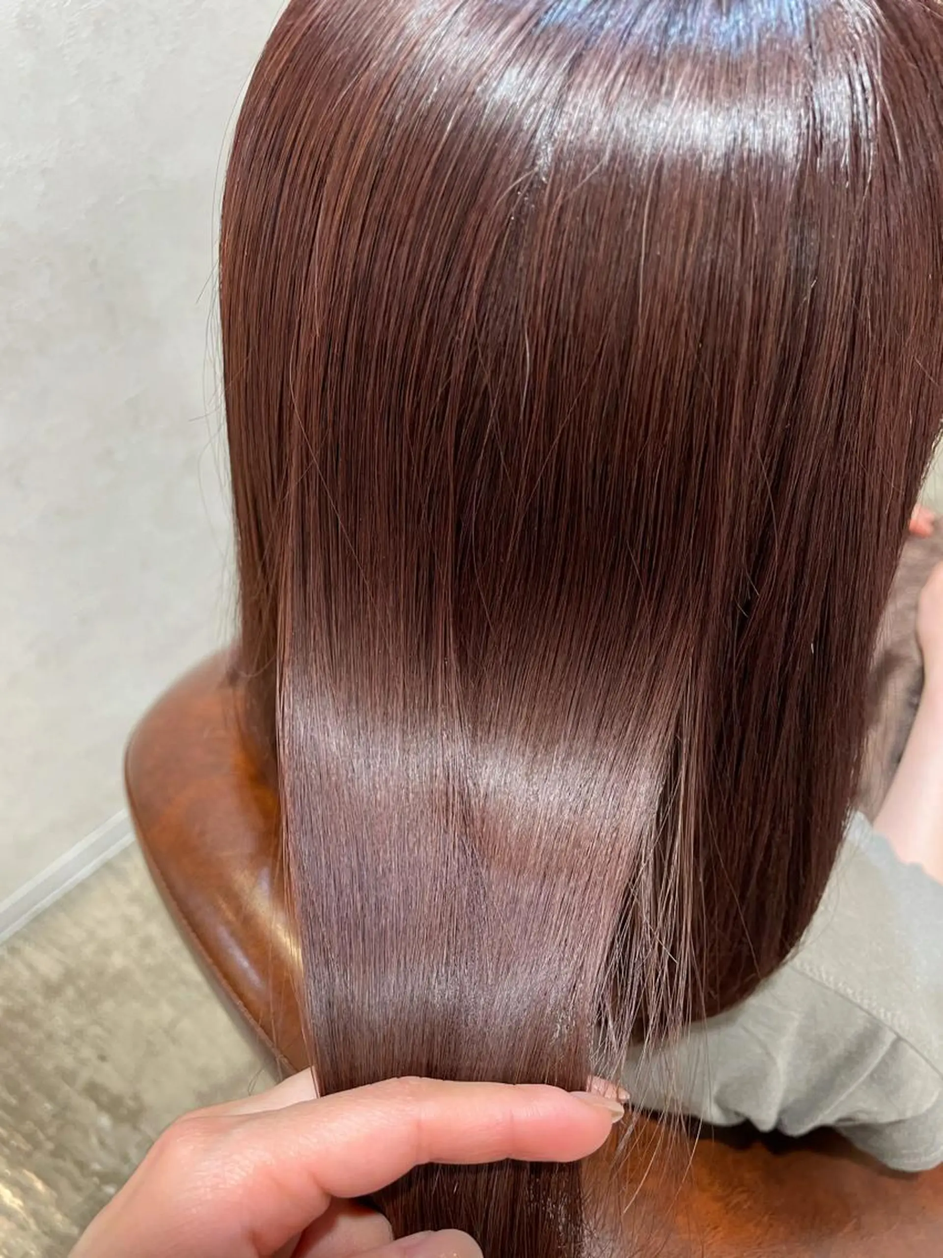 ミディアム ピンクブラウン 透明感カラー💎 AYAのヘアスタイル