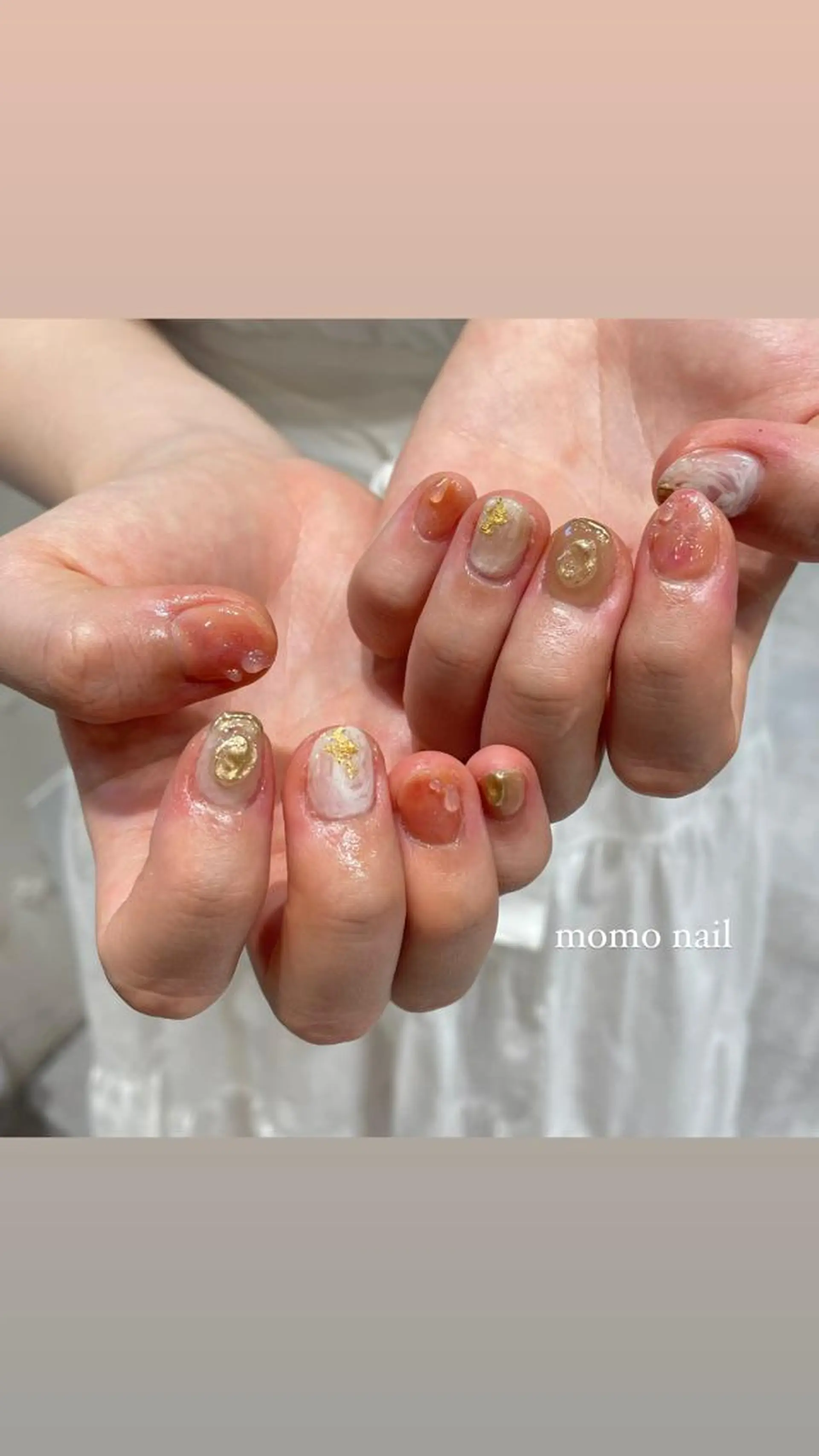 ネイル ハンドネイル 淡色ネイル 🎀moeのネイルデザイン