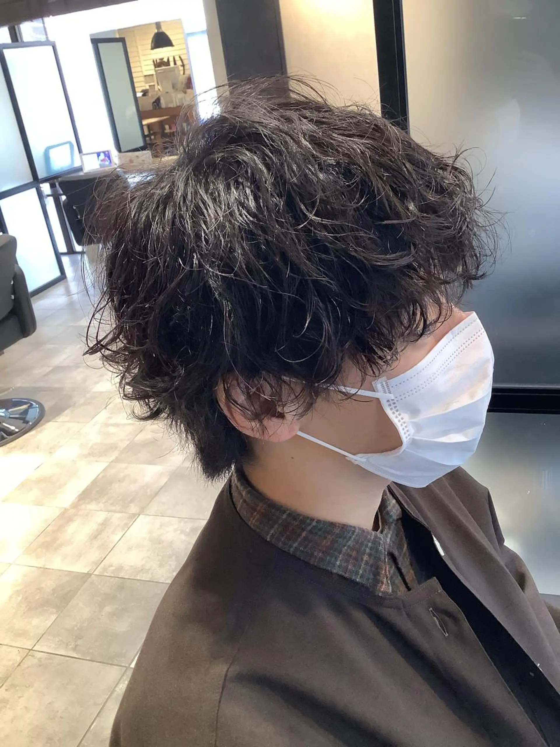 ショート パーマ メンズ カット パーマ 宮下 弦也のヘアスタイル