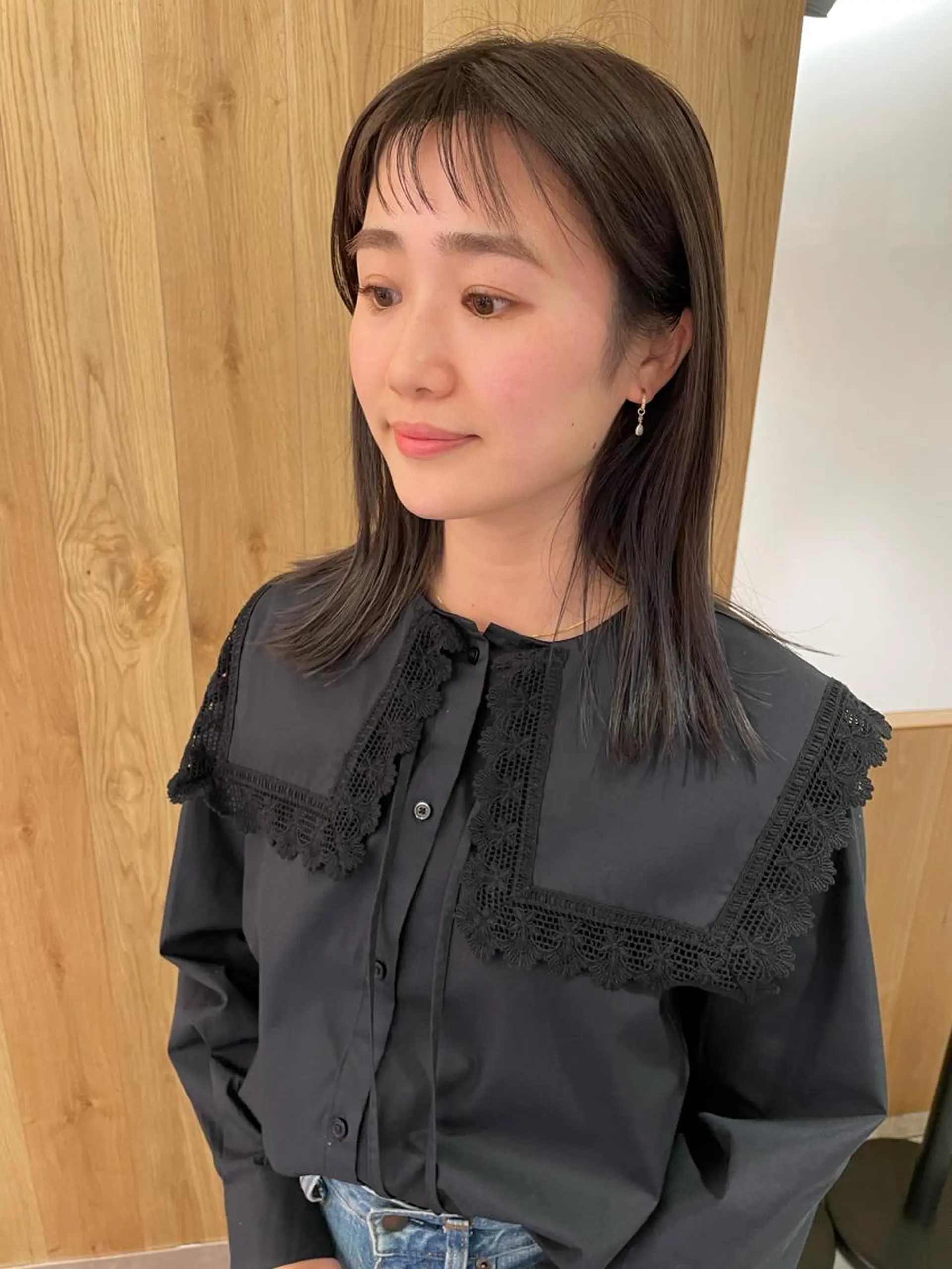 セミロング カラー カット ヘアカラー iet.所属・ウルフ/ボブ/耳ツボ ジュエリー◎ricoのヘアスタイル