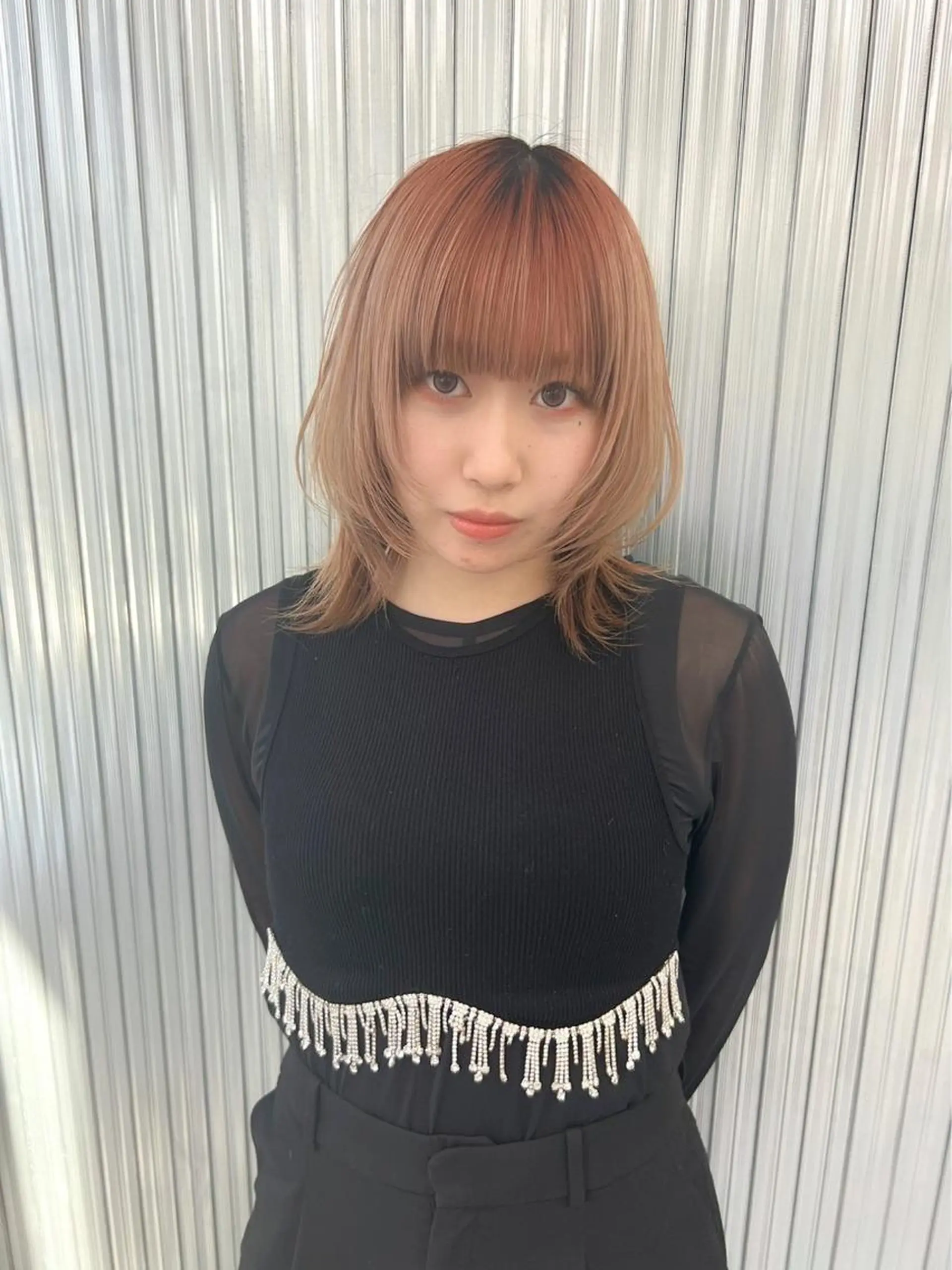 ミディアム ウルフカット ヘアカラー トリートメント ▽□□▽kva所属・小倉 浩士のヘアスタイル