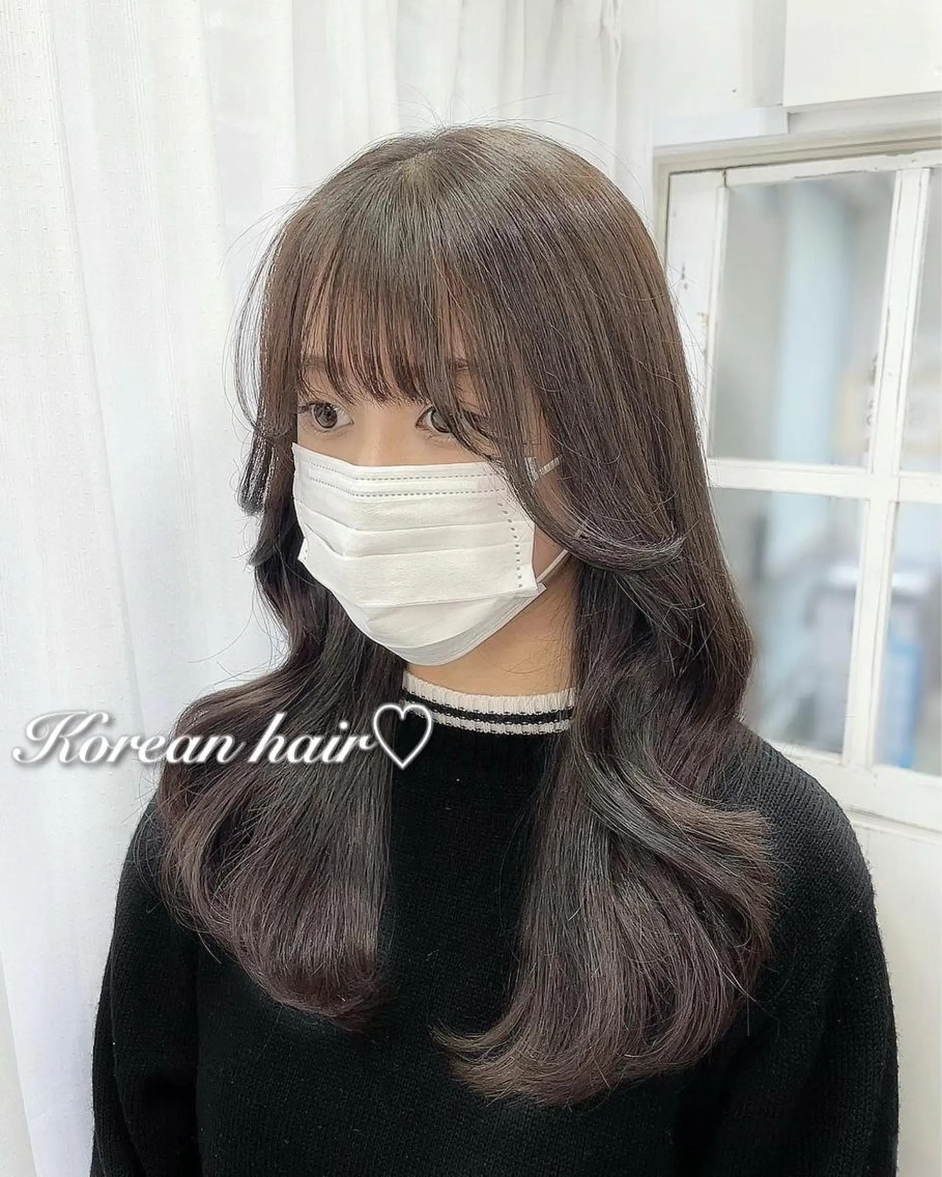 セミロング カット ヘアセット 韓国ヘア🤍髪質改善 🇰🇷AKANEのヘアスタイル