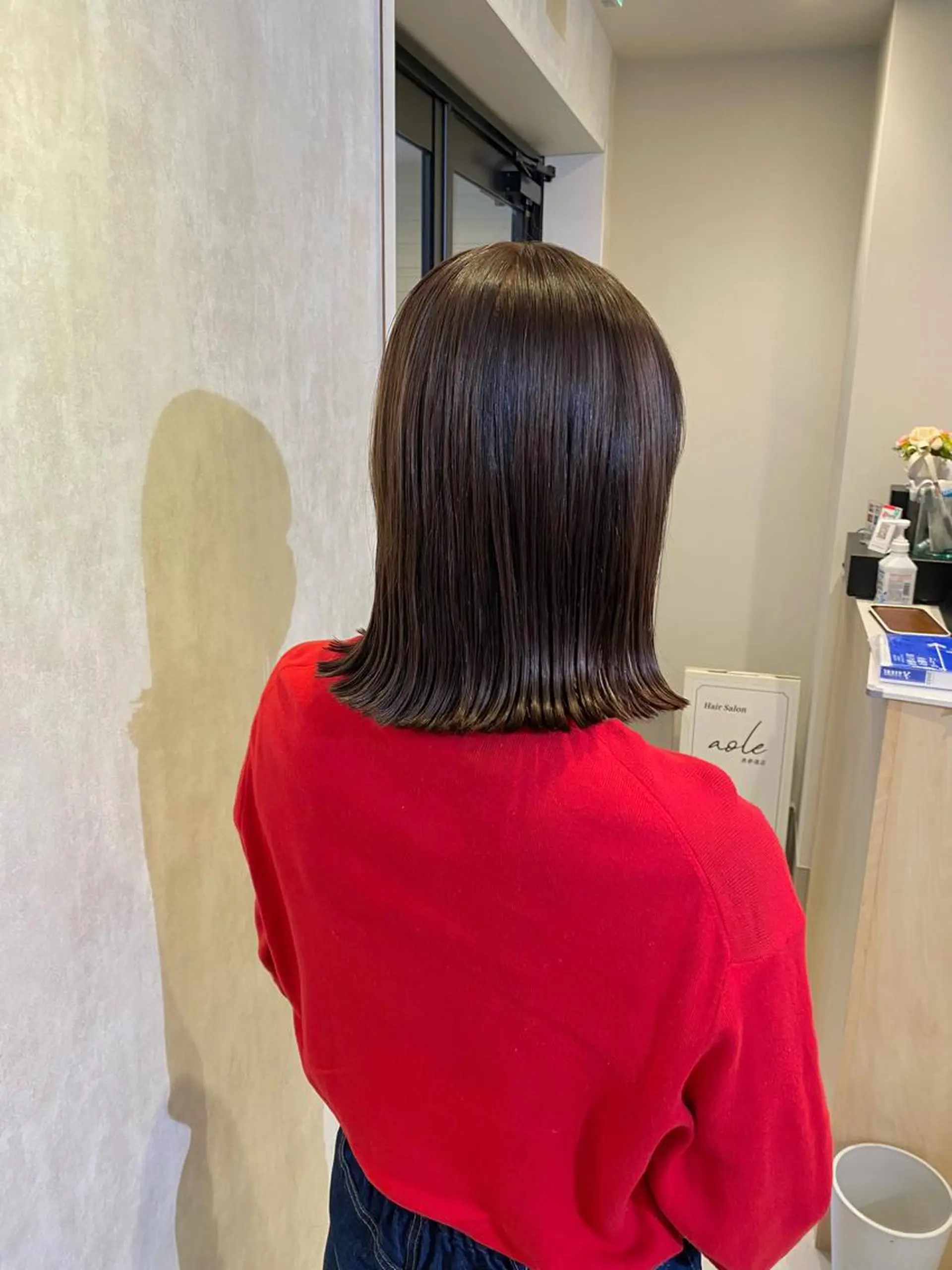 ミディアム カラー グレージュ ラベンダーカラー ラベンダーグレージュ ラベンダーグレー 韓国風ヘア カット ヘアカラー トリートメント ボブ/縮毛矯正/ レイヤー/塚田のヘアスタイル