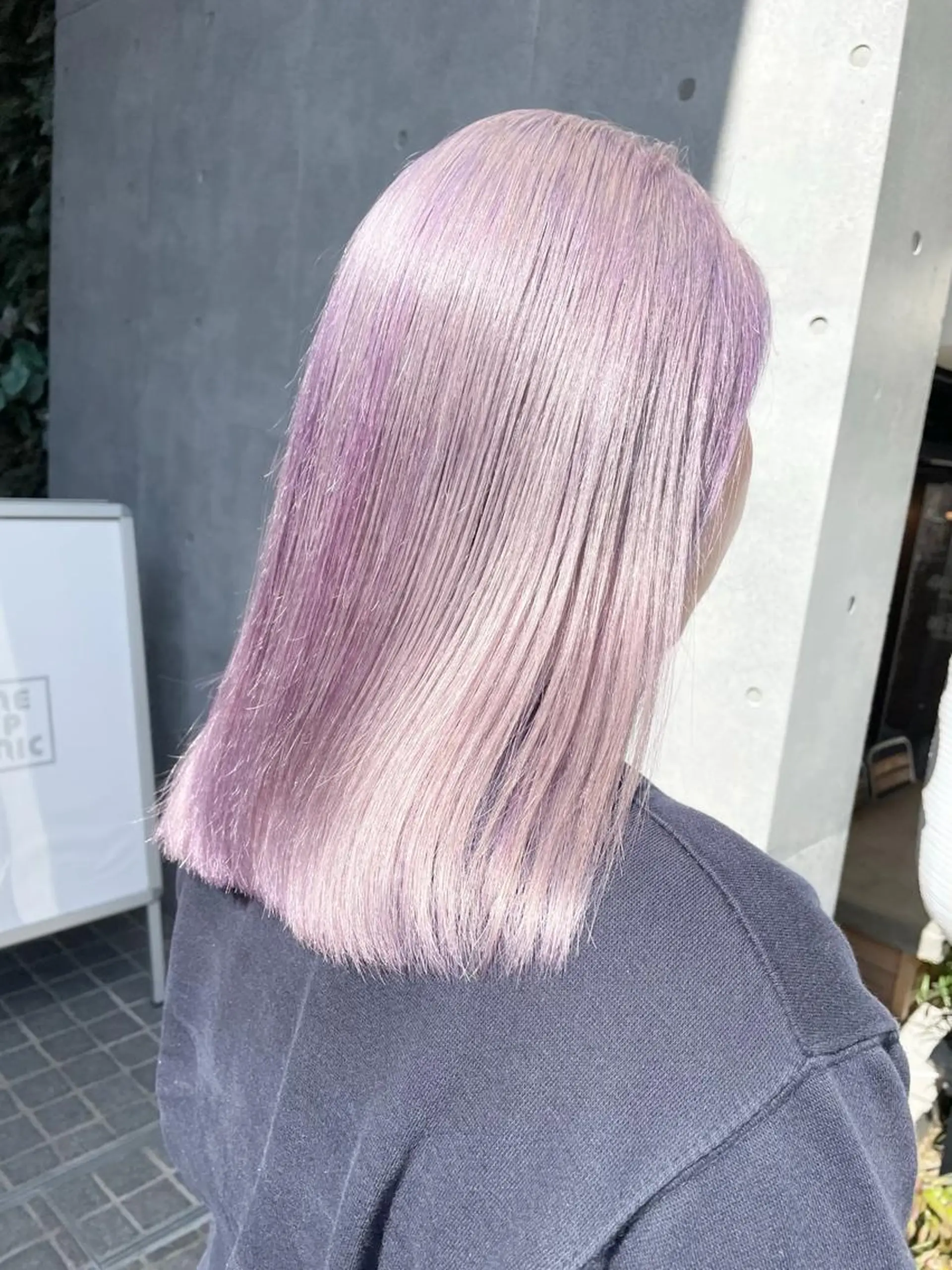 ミディアム パープルカラー ヘアカラー ブリーチ専門美容師 谷合純一のヘアスタイル