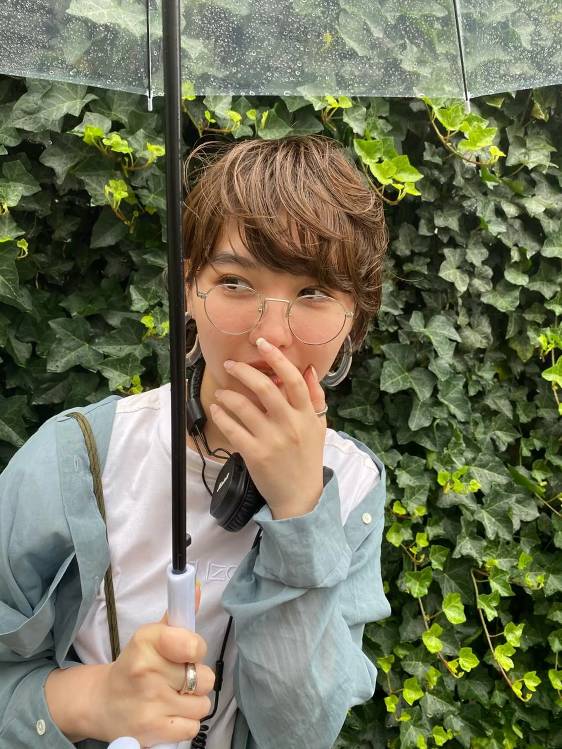 ショート カラー パーマ 艶髪ブリーチ 永井竜也のヘアスタイル