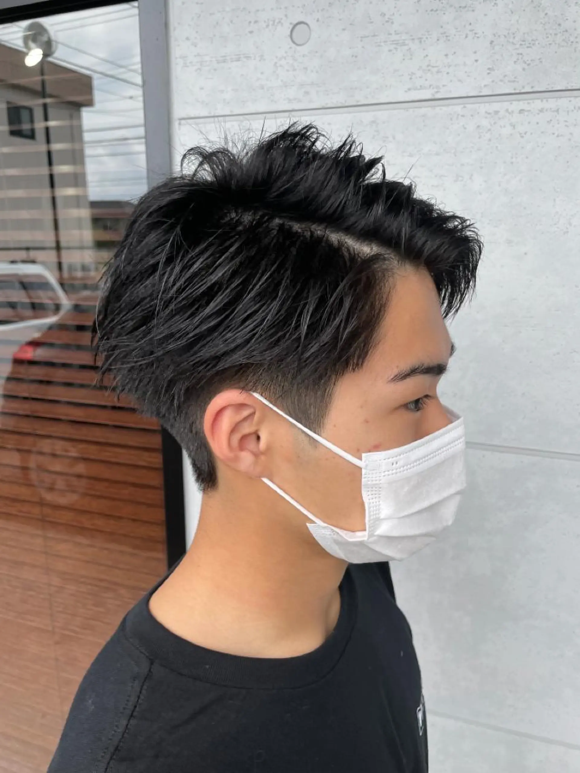 ショート パーマ メンズ メンズパーマ カット パーマ ヘアセット 飛田 楓信のヘアスタイル