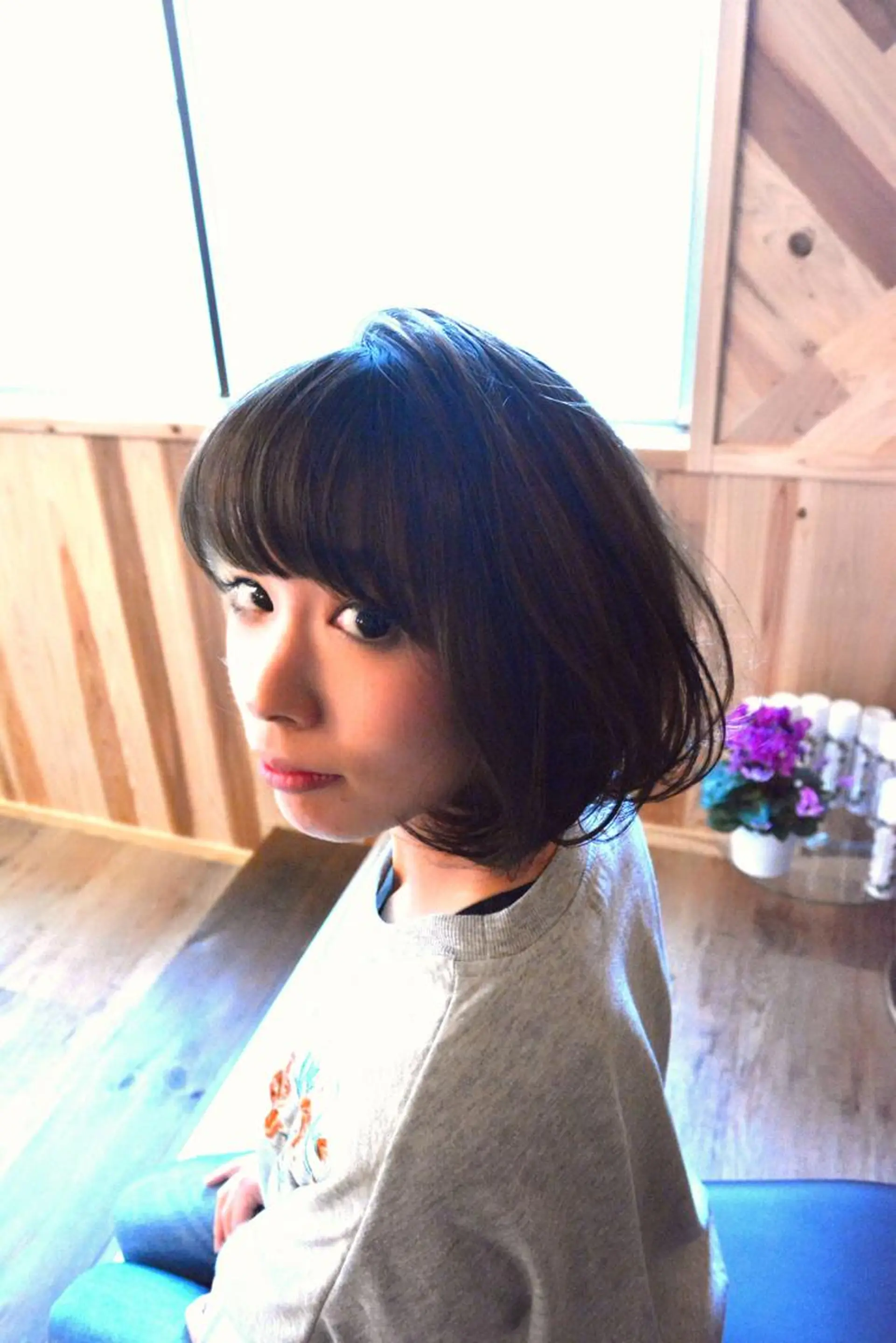 ショート ミディアム カラー パーマ ボブ 学生 belle chambreイブカのその他イメージ