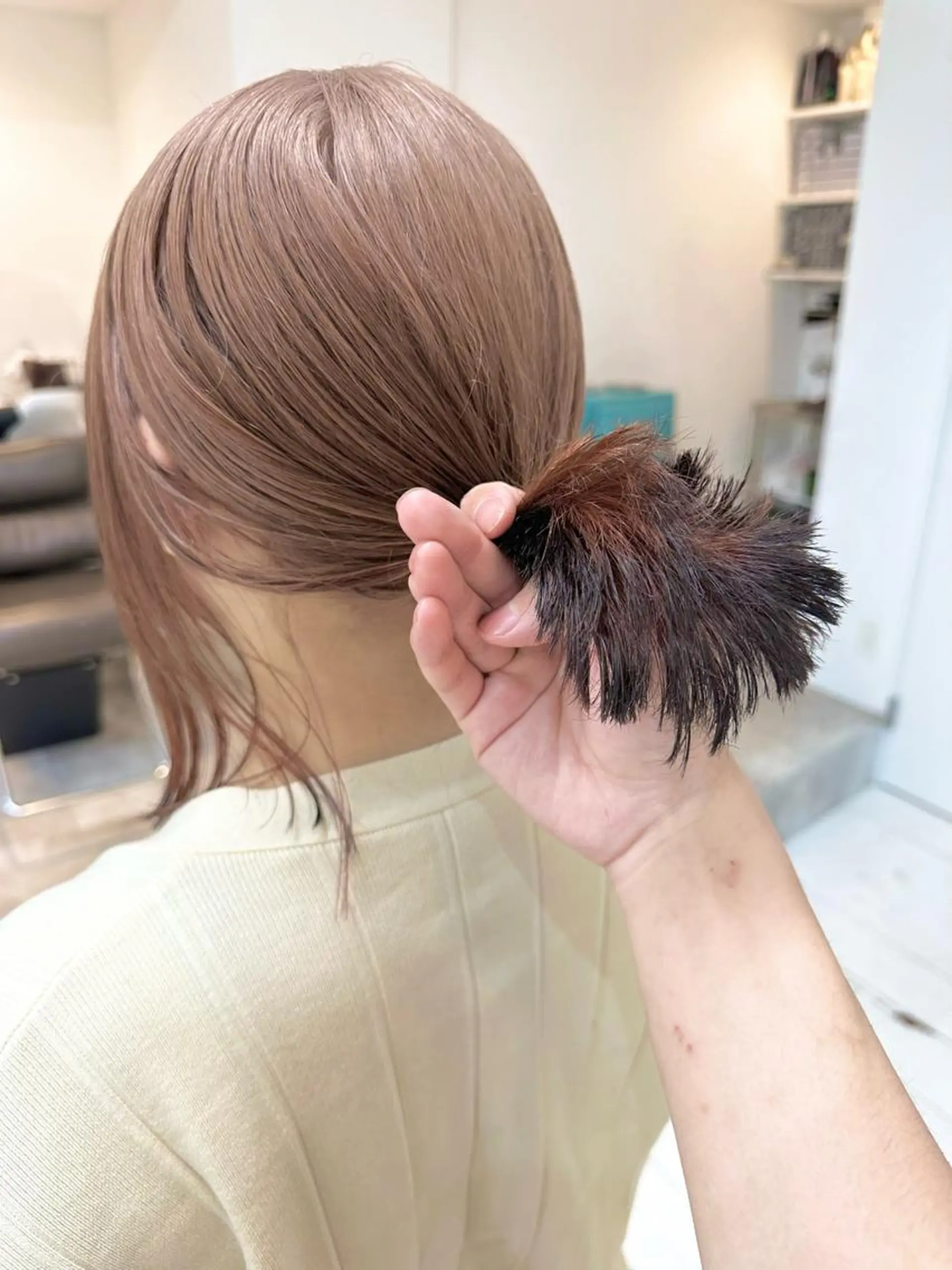 ミディアム カラー ヘアカラー トリートメント ヘッドスパ ヘアセット kai .のヘアスタイル