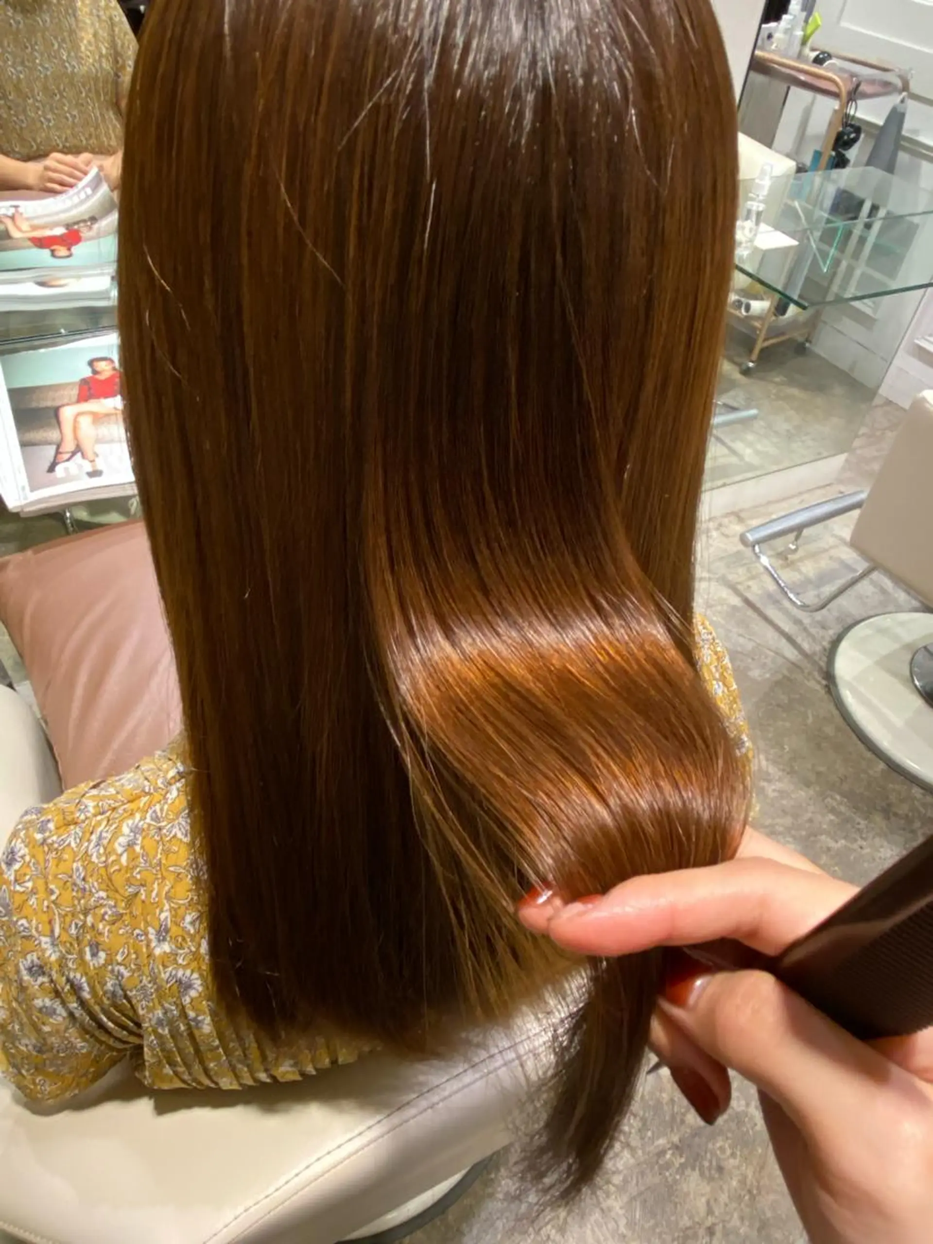 ロング 縮毛矯正 トリートメント HOLIDAYS CARE&SPA所属・キクチ ホナミのヘアスタイル