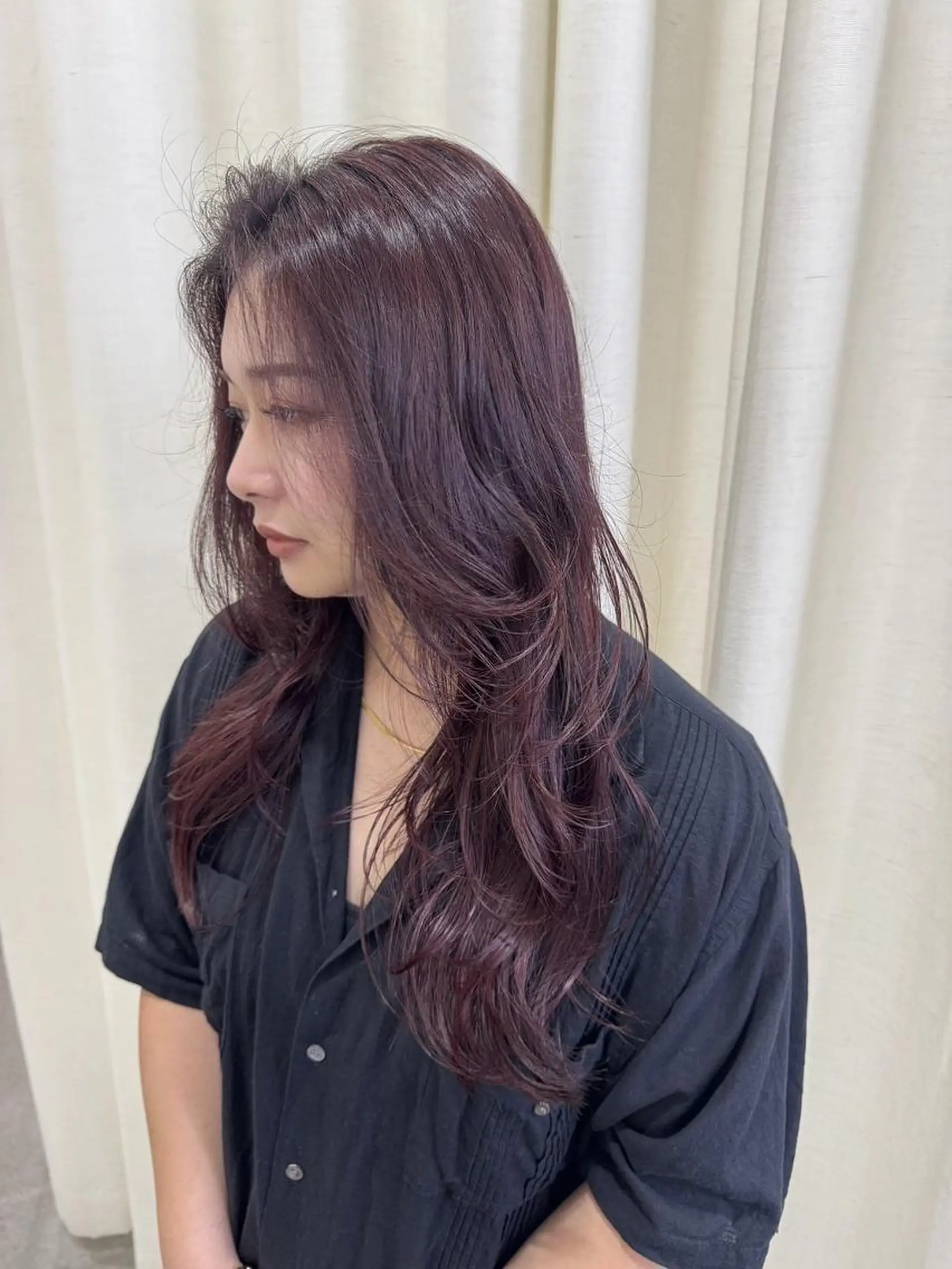 ロング カラー カット ヘアカラー トリートメント 🍑イブキ🍑韓国 /レイヤー/髪質改善のヘアスタイル