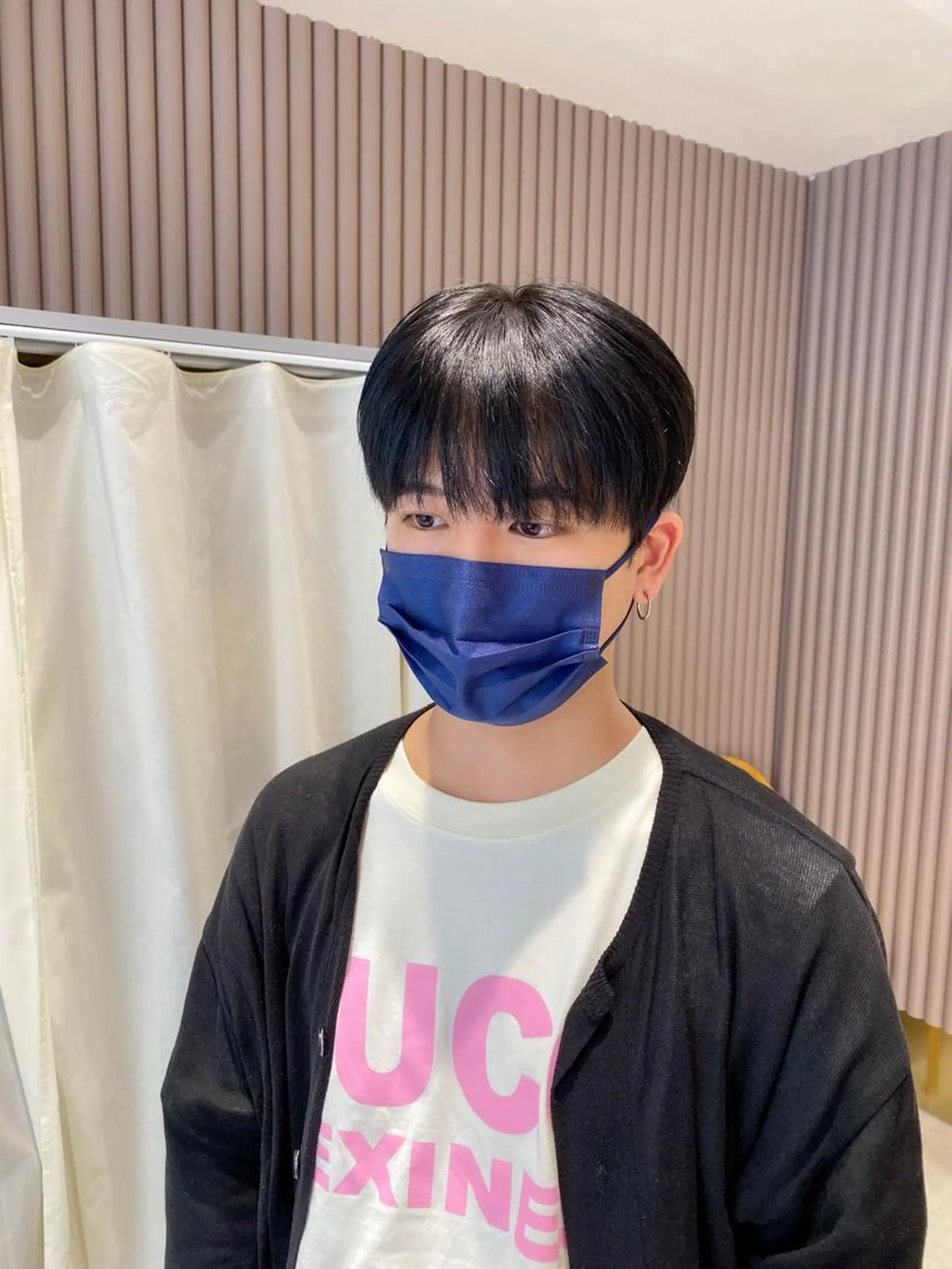 ショート メンズ ダウンパーマ ガイルカット カルマパーマ メンズ韓国風 マッシュ カット パーマ トリートメント ヘッドスパ ヘアセット 韓国メンズヘア専門 RYO 表参道/原宿のヘアスタイル