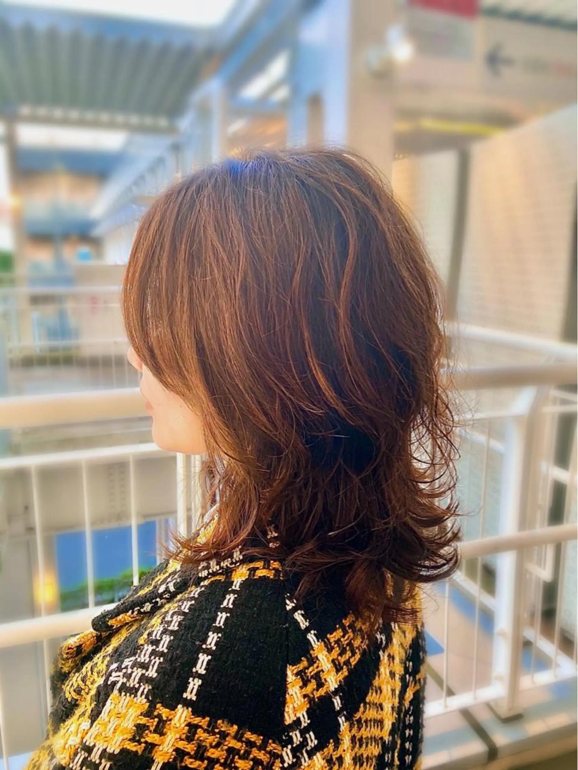 ミディアム カラー パーマ 大野 あさみのヘアスタイル