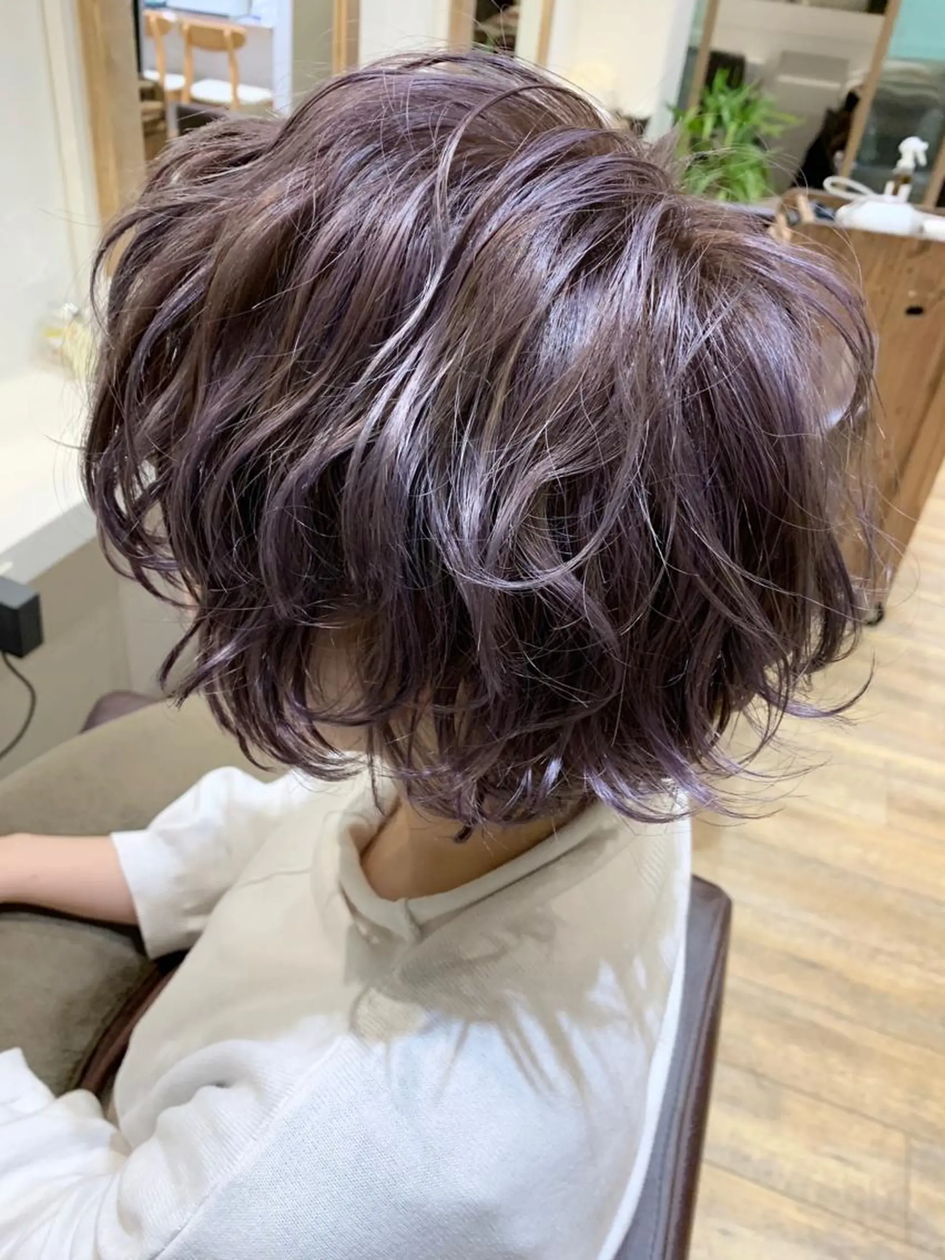 ショート カラー イルミナカラー パープルカラー ショート×カラー 🦊堀米早紀【荻窪】のマツエク・マツパデザイン