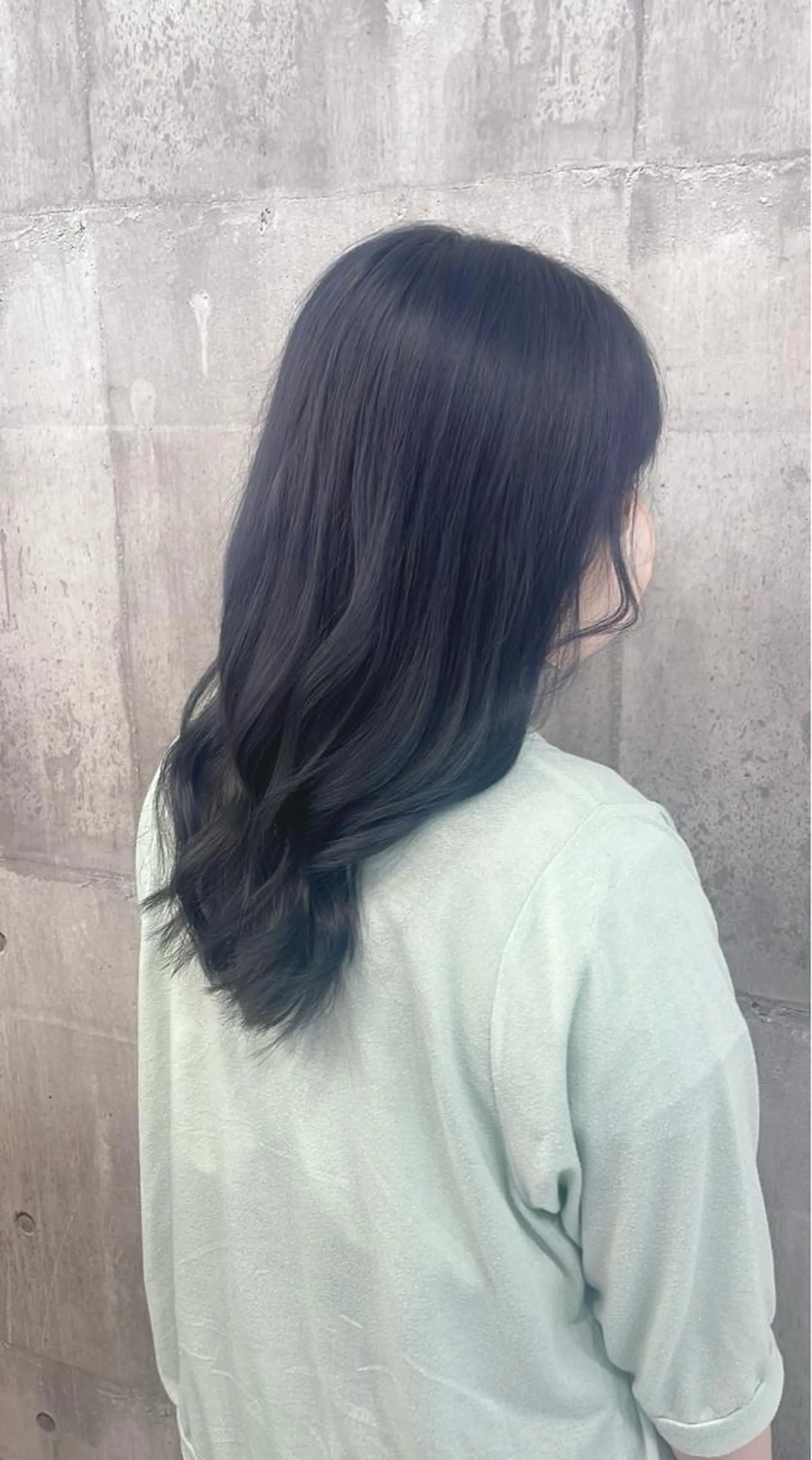 カラー ネイビーカラー ヘアカラー _WHITE浜松店 もえかのヘアスタイル
