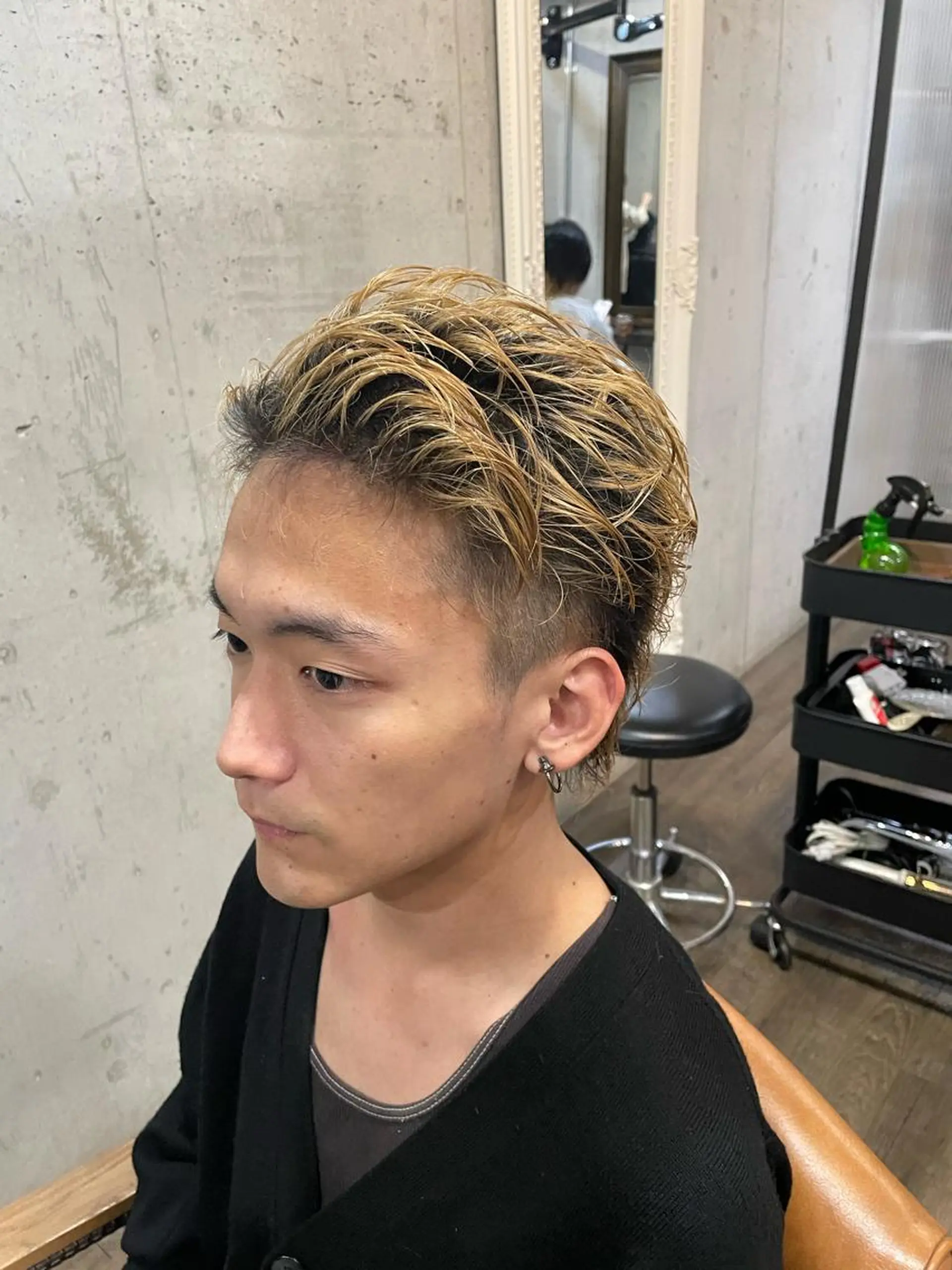 メンズ センターパート マッシュ メンズパーマ メンズツイストパーマ ツーブロック カット ヘアセット フリーランスシェアサロンルレイル所属・心斎橋/メンズ /ルレイル/地形真希のヘアスタイル