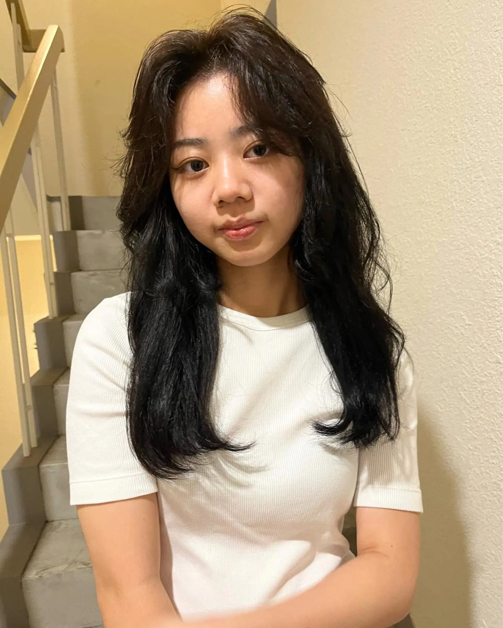 ロング ヘアカラー トリートメント SIKI yuuna モテ韓国ヘア☁️のヘアスタイル