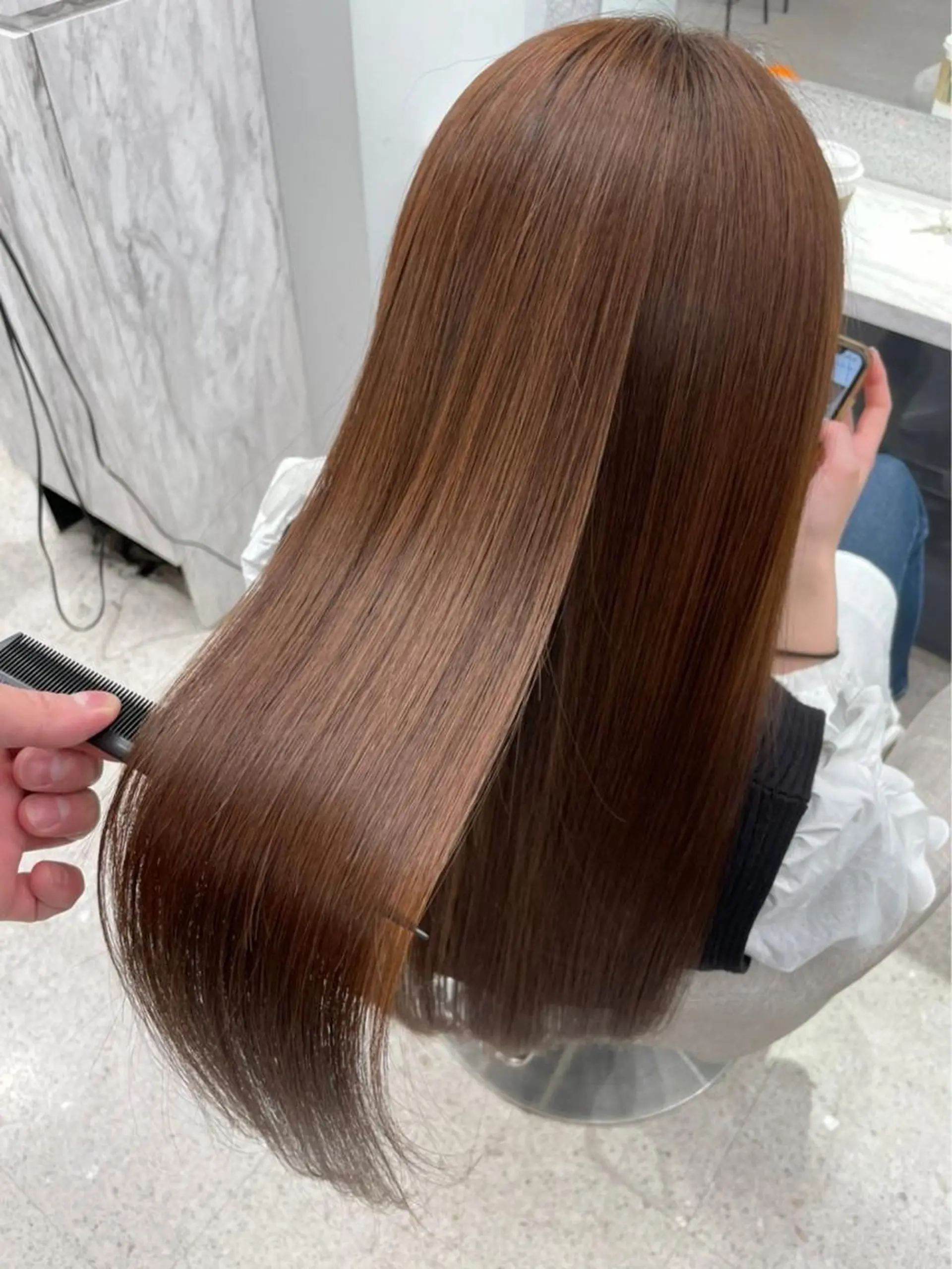 ロング カット ヘアカラー トリートメント ✨美髪縮毛矯正 /源✨のヘアスタイル