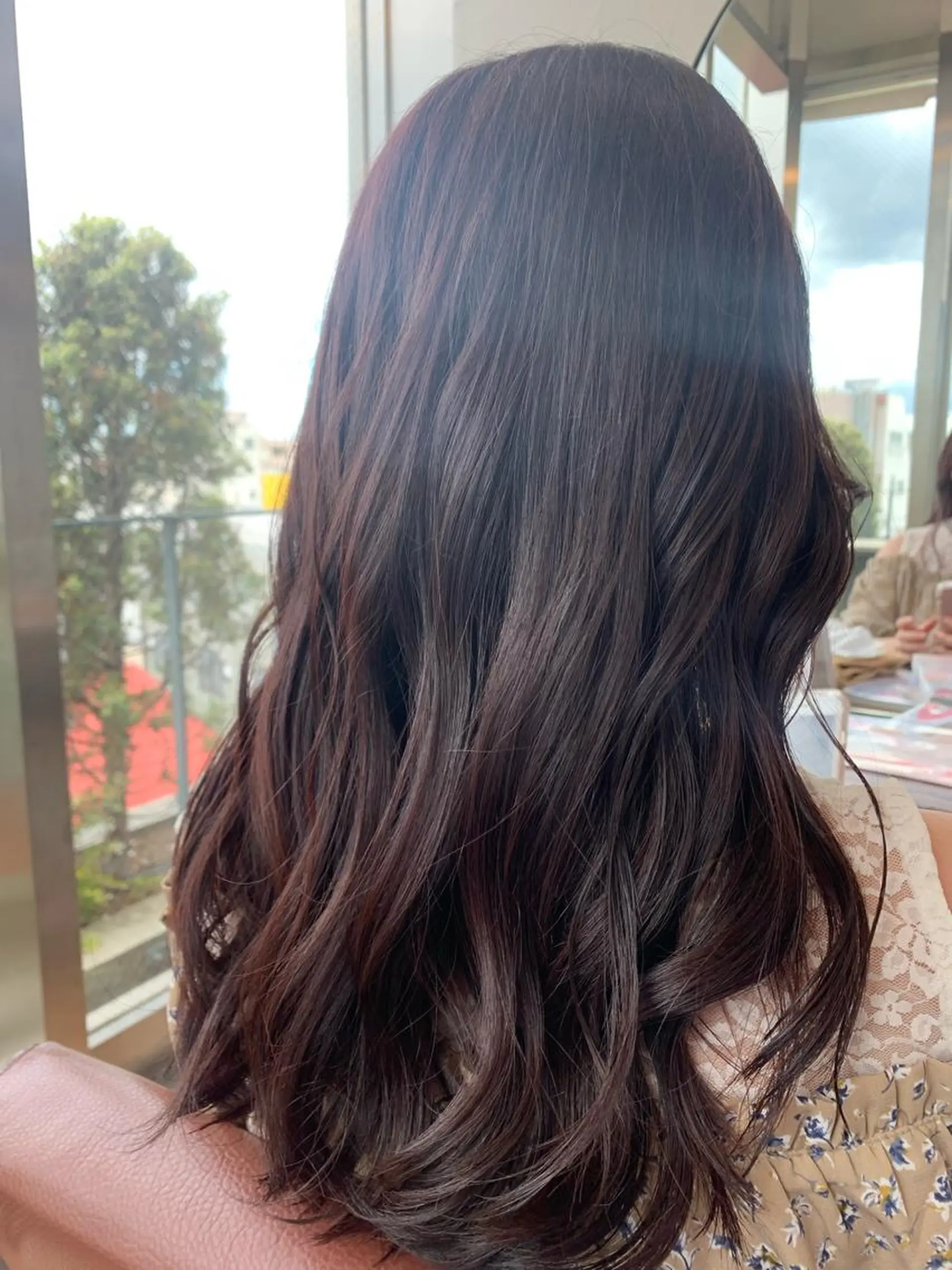 ロング カラー ピンクカラー 韓国風ヘア カット ヘアカラー 藤間 帆乃夏（とうまほのかのヘアスタイル