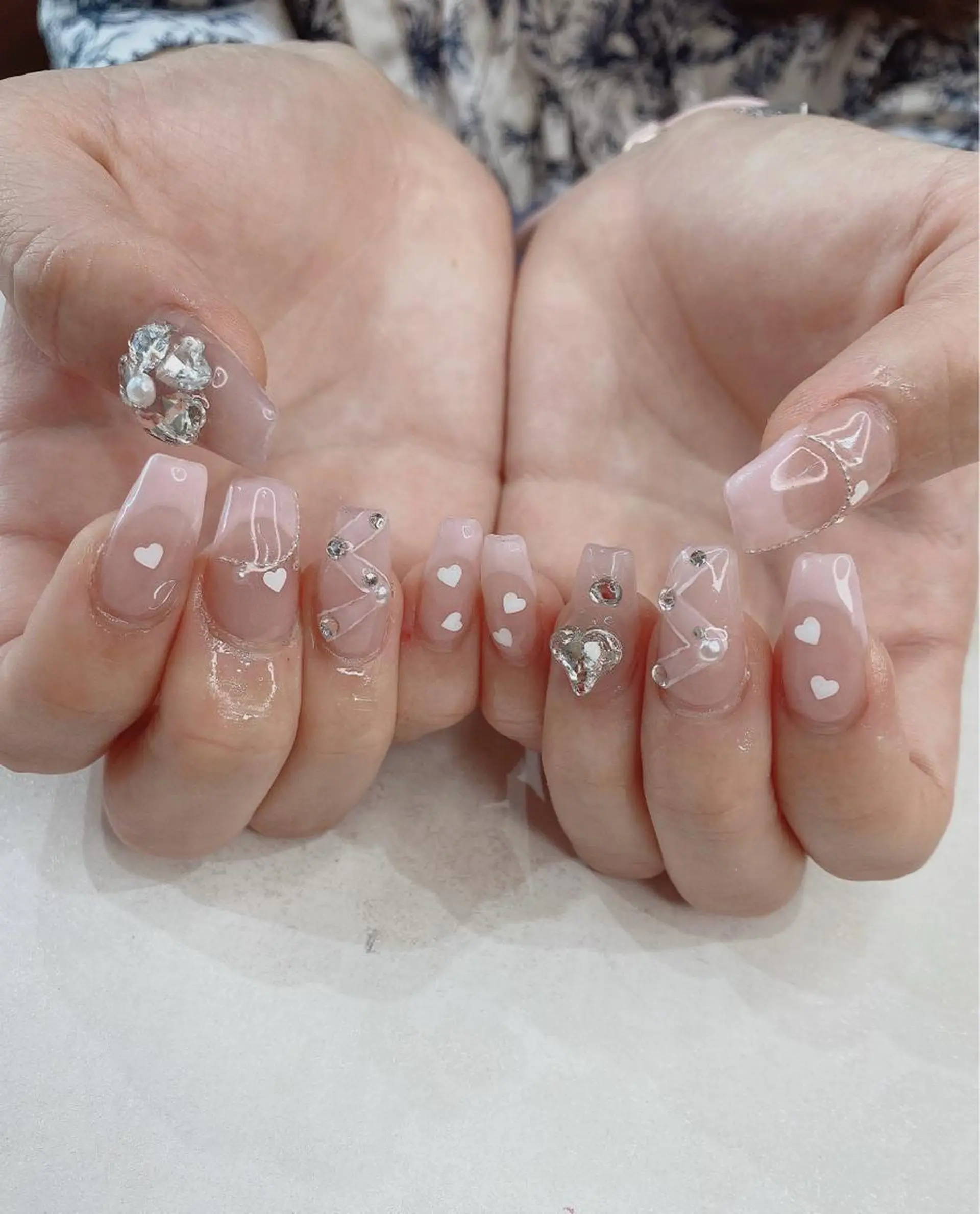 セミロング ハンドネイル JNA認定講師🌸 RIEのネイルデザイン