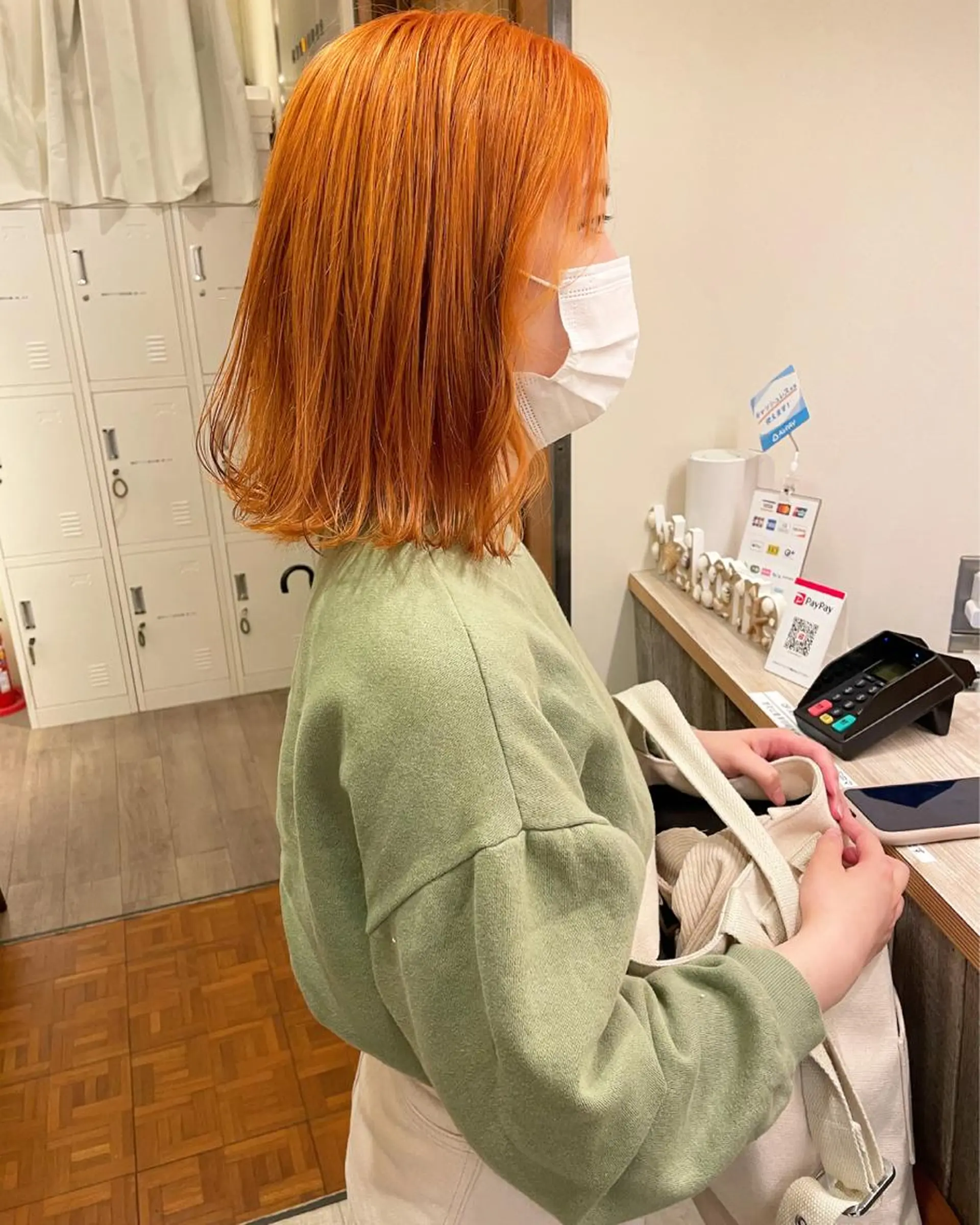 カラー オレンジ ヘアカラー トリートメント Zina🤍 yukinaのヘアスタイル