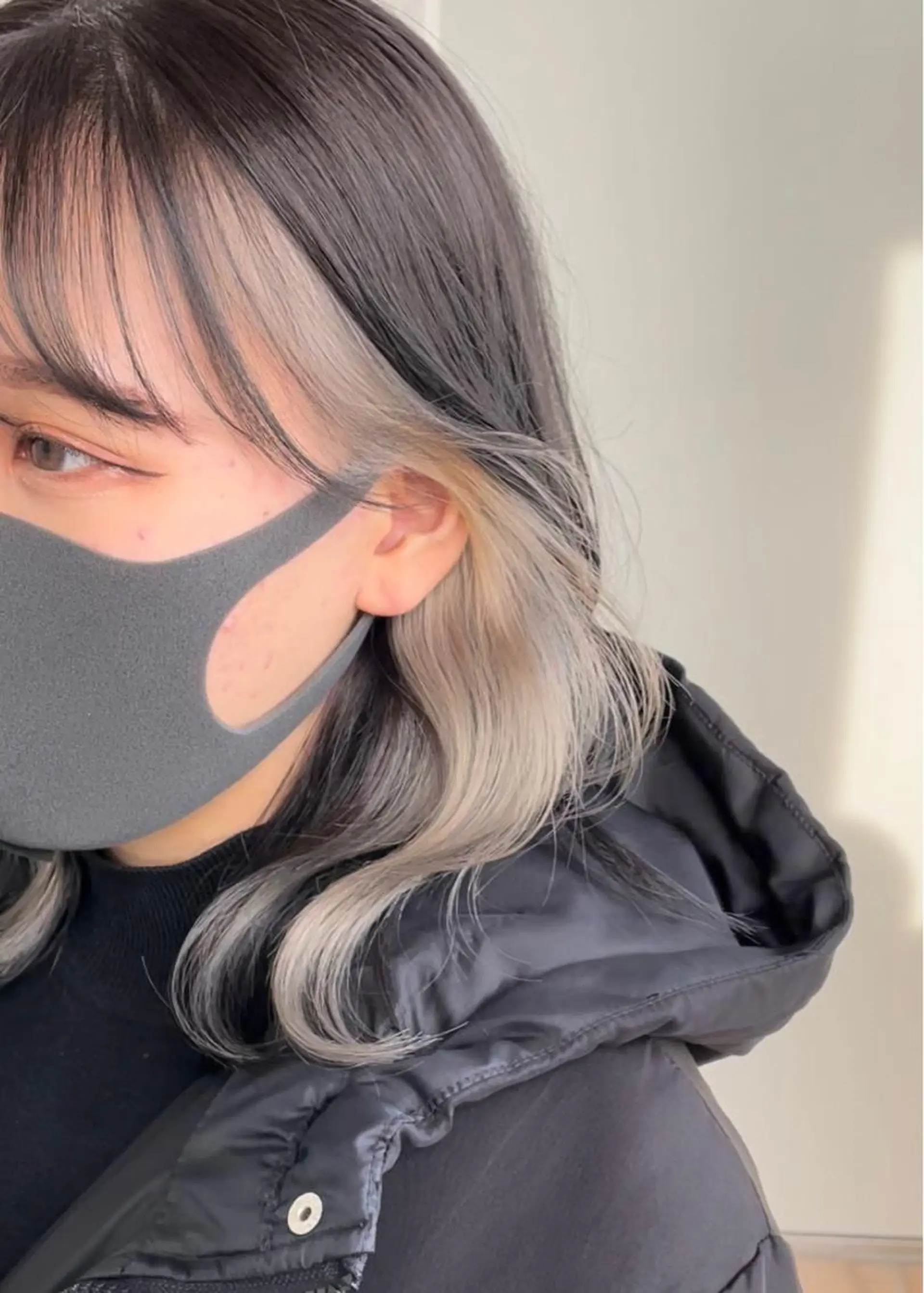 カラー ヘアカラー トリートメント ハイトーンイヤリング カラー清水隆央のヘアスタイル