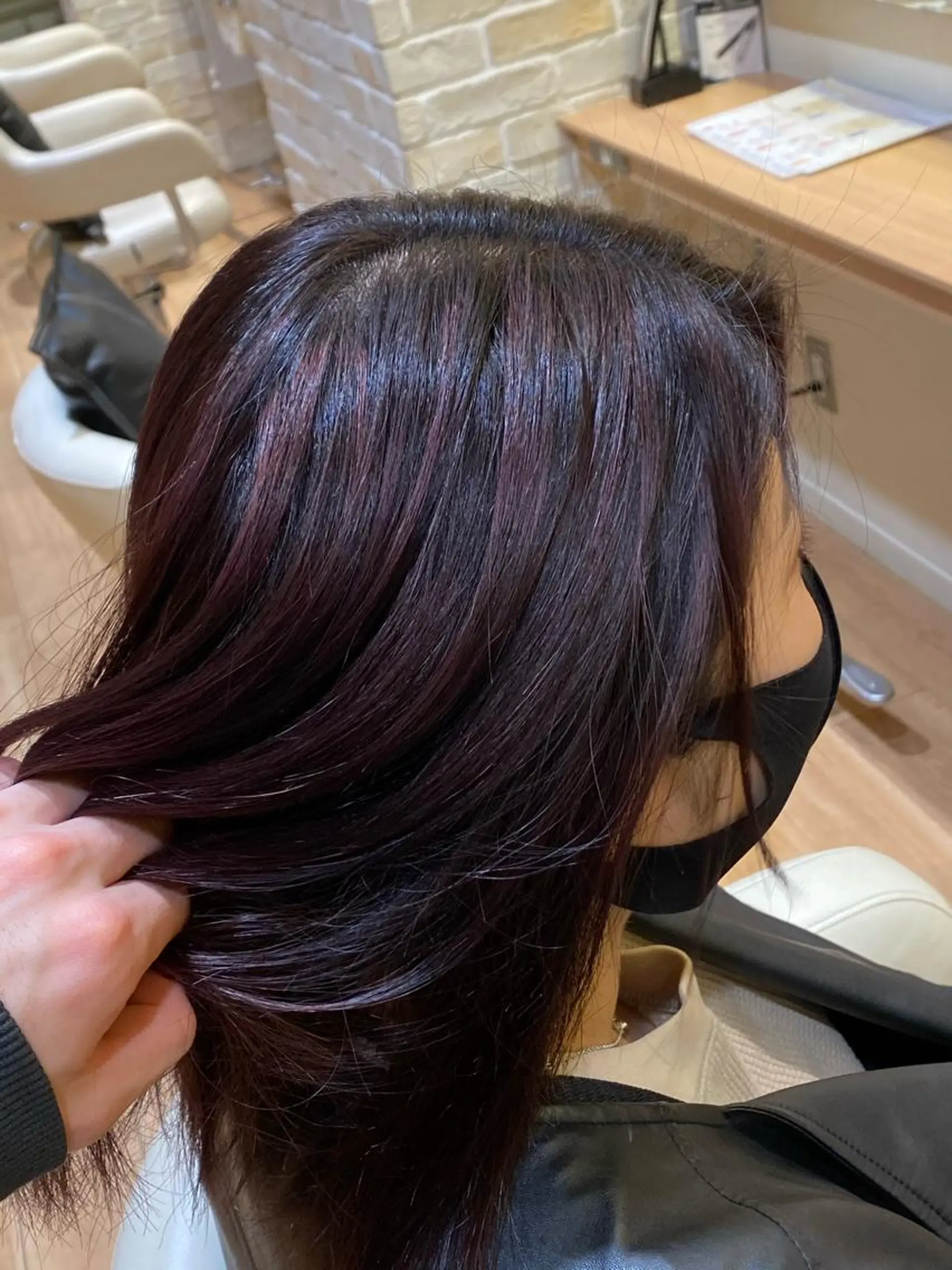 ミディアム ハイライト ハイトーンエフェクト ブリーチいち丸のヘアスタイル