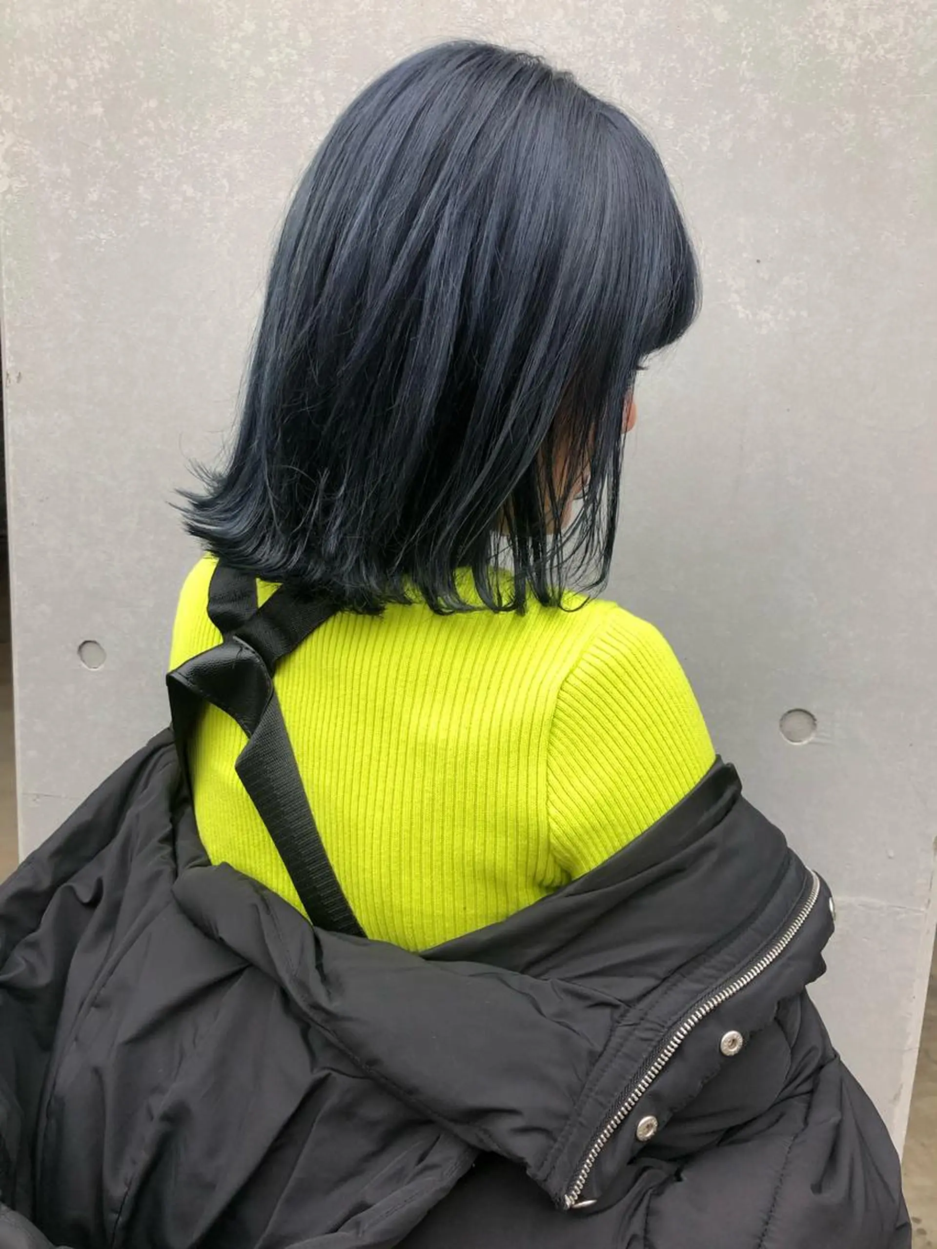 ミディアム カラー アディクシーカラー 黒髪 ブルーカラー ブルーブラック ヘアカラー FLEUR by little所属・🌸モテヘア🌸 ﾀﾞｲﾁのヘアスタイル
