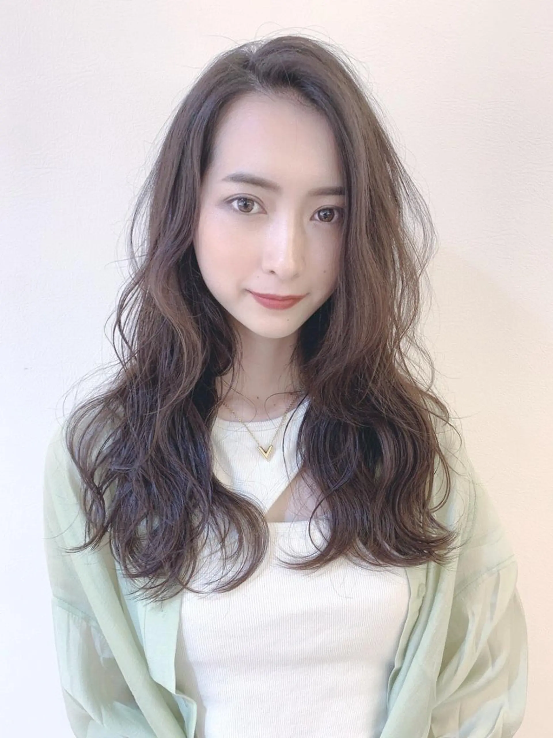 ロング カラー ブラウンカラー 透明感カラー グレージュ 髪質改善/ハイライト 小林秀樹のヘアスタイル