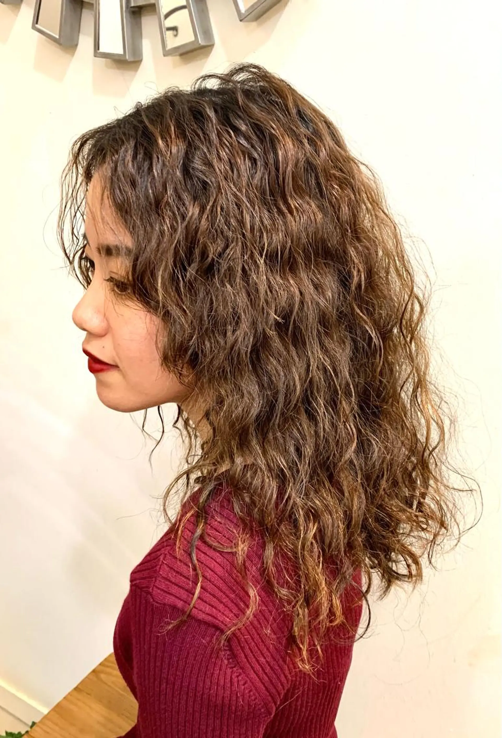 セミロング カット パーマ おおたけ あゆみのヘアスタイル