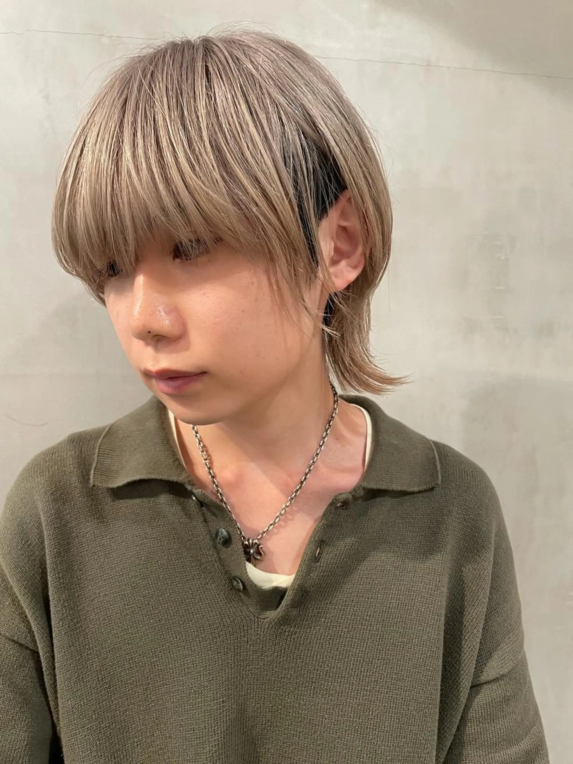 ミディアム カラー メンズ ヘアカラー トリートメント 優 作のヘアスタイル