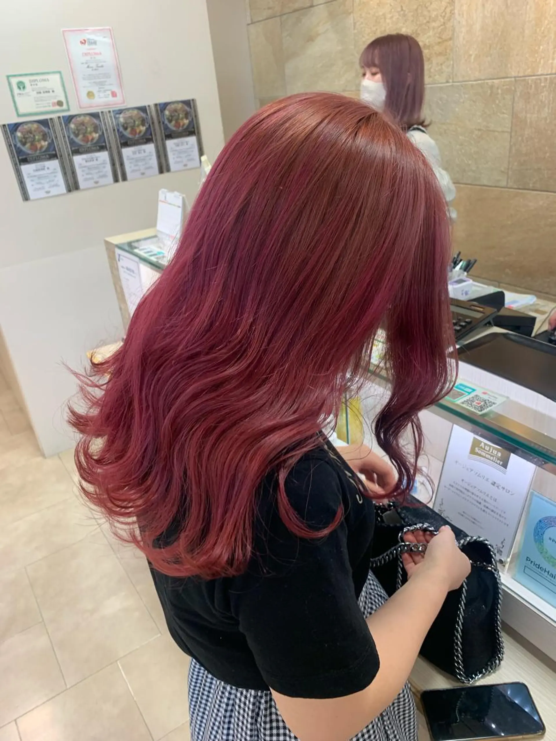 ミディアム カラー カット ヘアカラー トリートメント m i k u🕊️ 韓国レイヤー/暖色のヘアスタイル