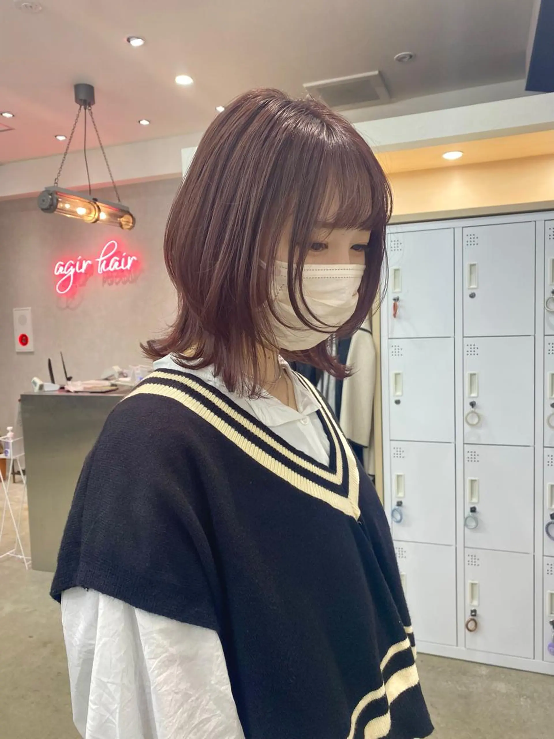ミディアム カラー ヘアアレンジ カット ヘアカラー トリートメント ♡韓国風ヘア 🐈♡MIHOのヘアスタイル